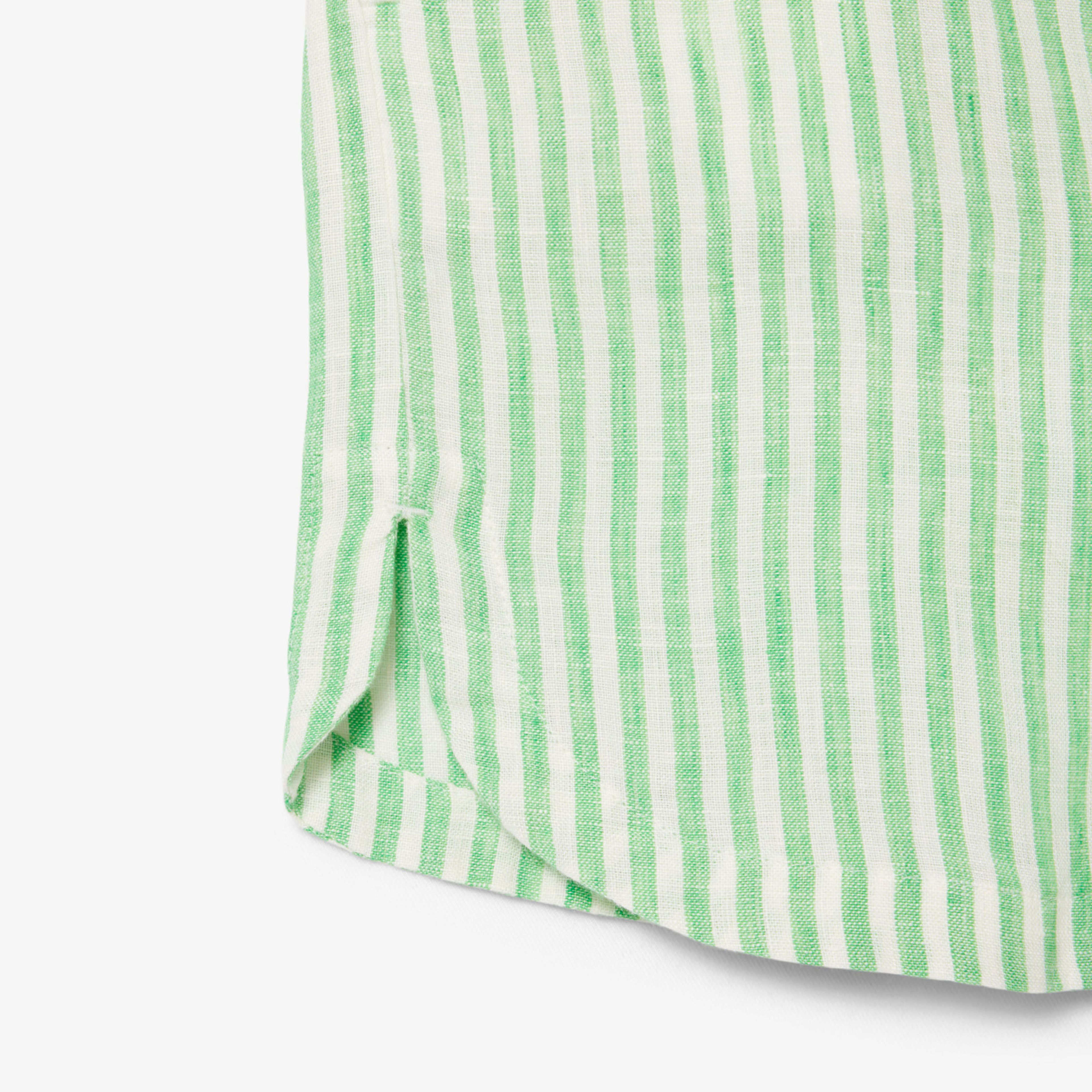 Lacoste Kadın Loose Fit Çizgili Yeşil Şort