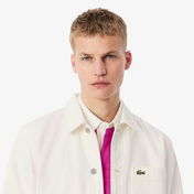 Lacoste Erkek Oversize Fit Gömlek Yaka Denim Krem Ceket