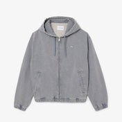 Lacoste Erkek Kapüşonlu Denim Gri Ceket