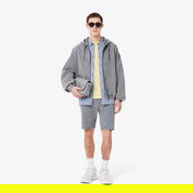 Lacoste Erkek Kapüşonlu Denim Gri Ceket