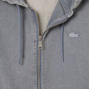 Lacoste Erkek Kapüşonlu Denim Gri Ceket