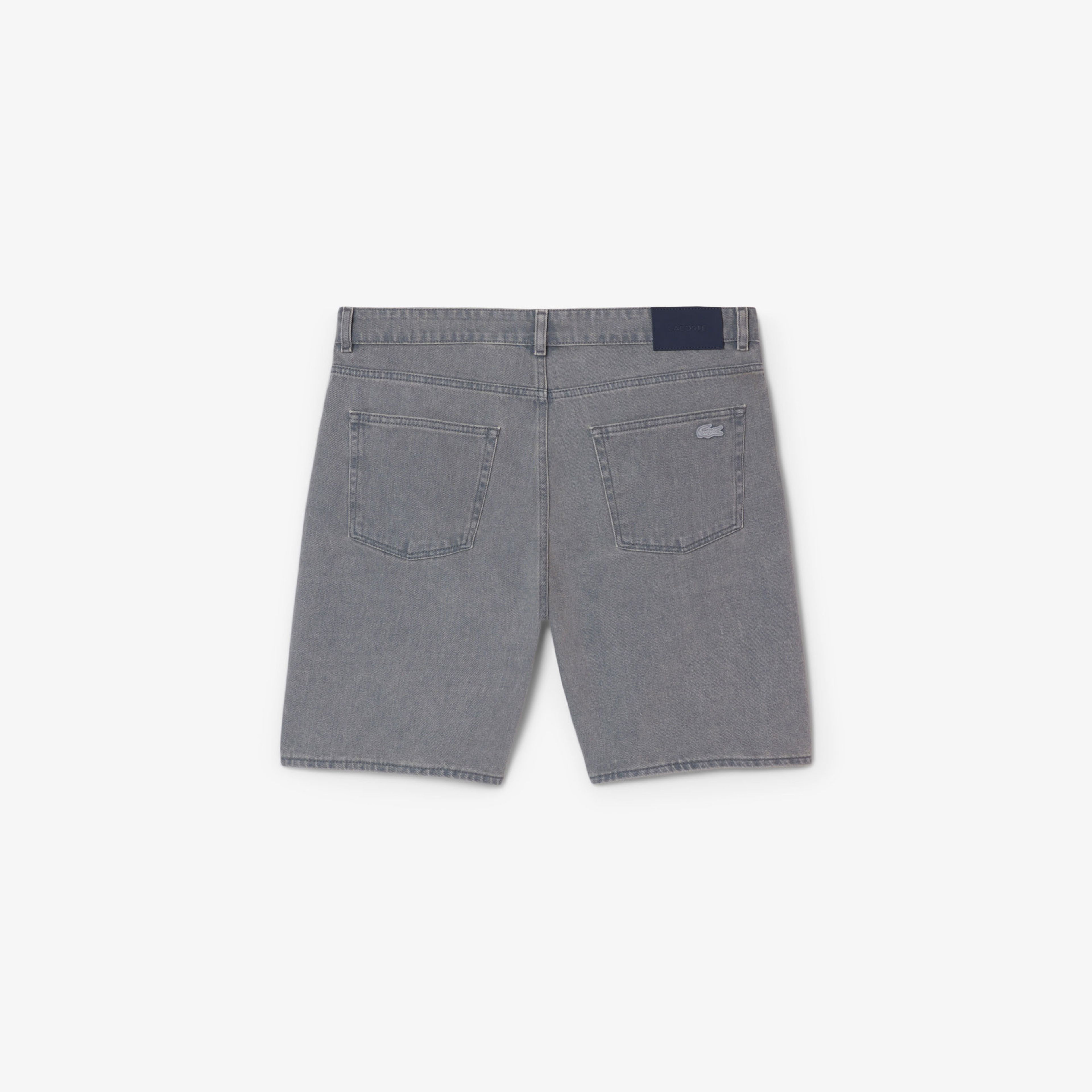 Lacoste Erkek Straight Fit Denim Gri Bermuda Şort