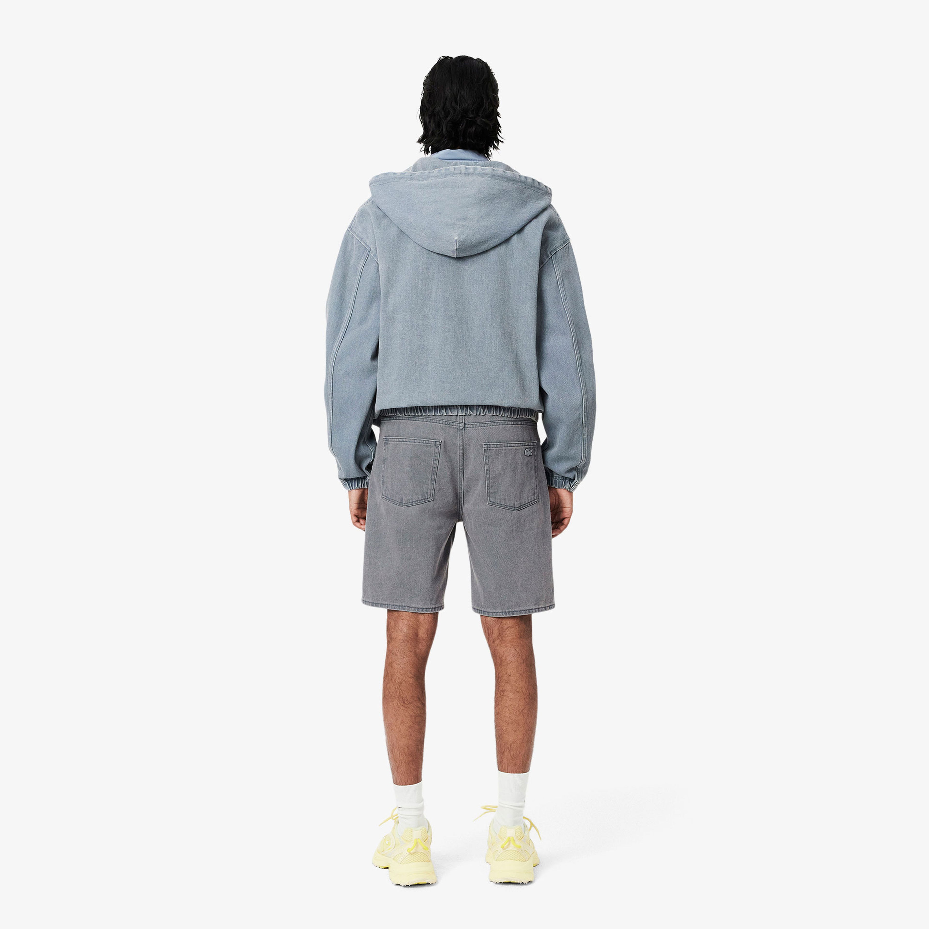Lacoste Erkek Straight Fit Denim Gri Bermuda Şort