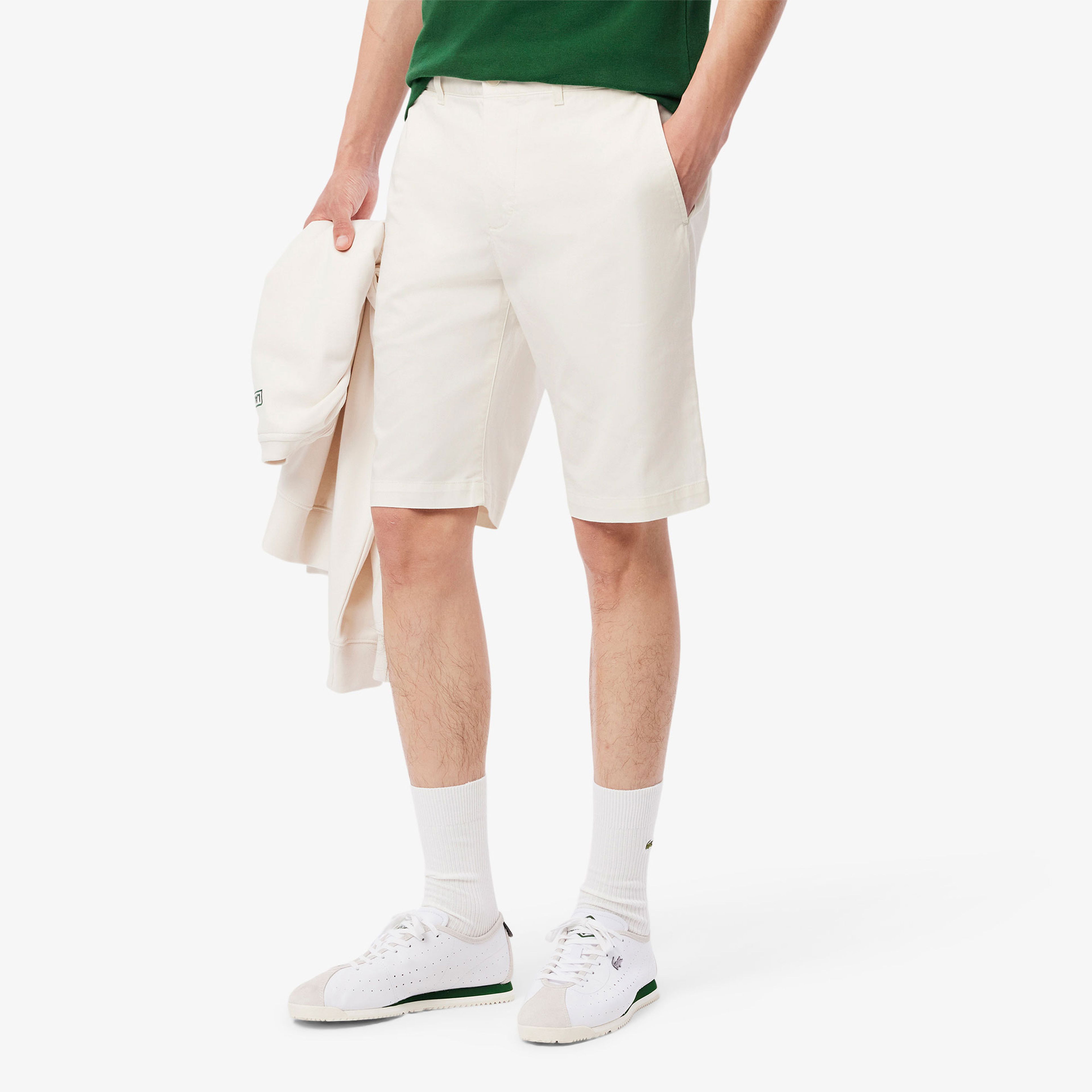 Lacoste Erkek Slim Fit Beyaz Bermuda Şort