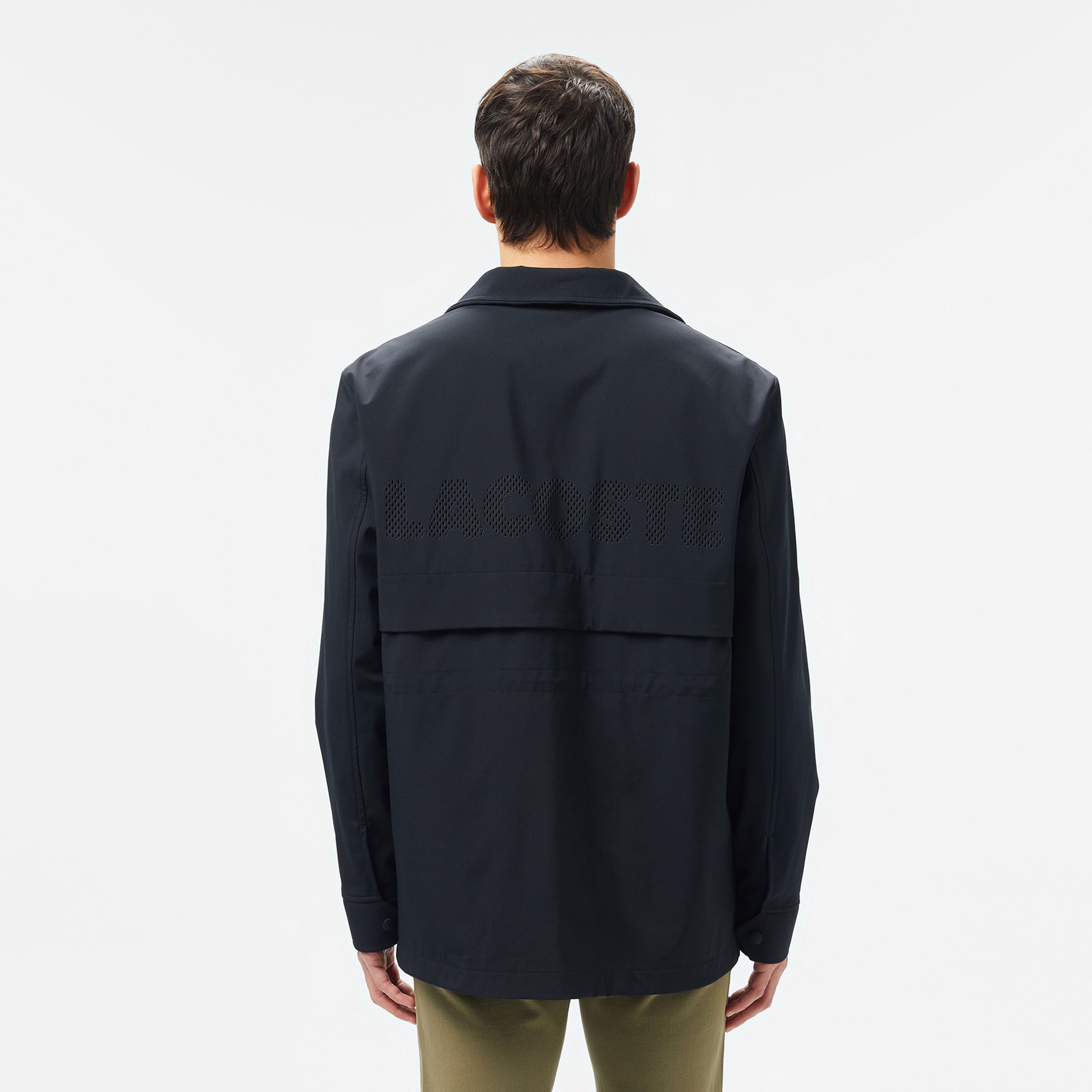 Lacoste Erkek Kapüşonlu Siyah Mont