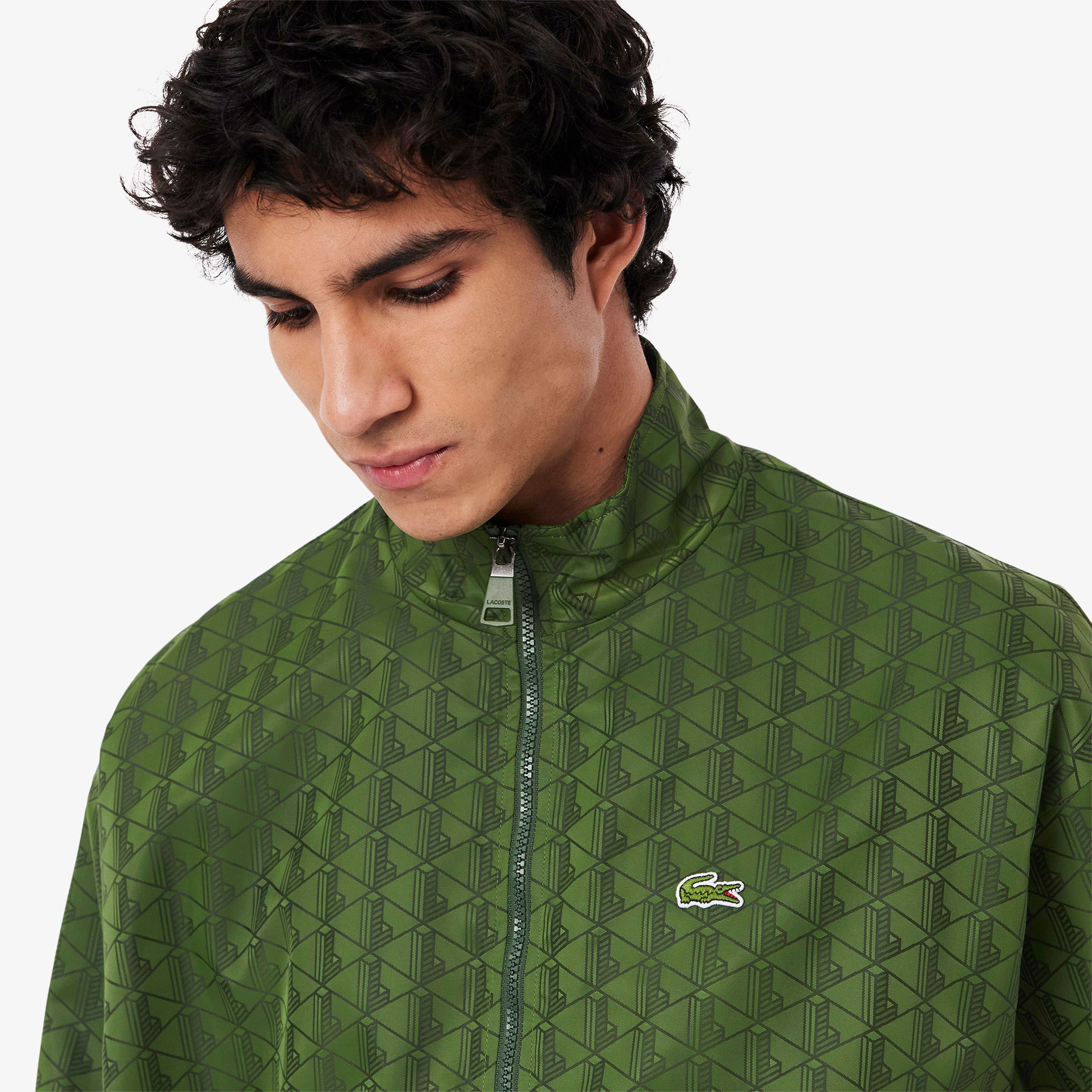 Lacoste Monogram Erkek Yeşil Ceket