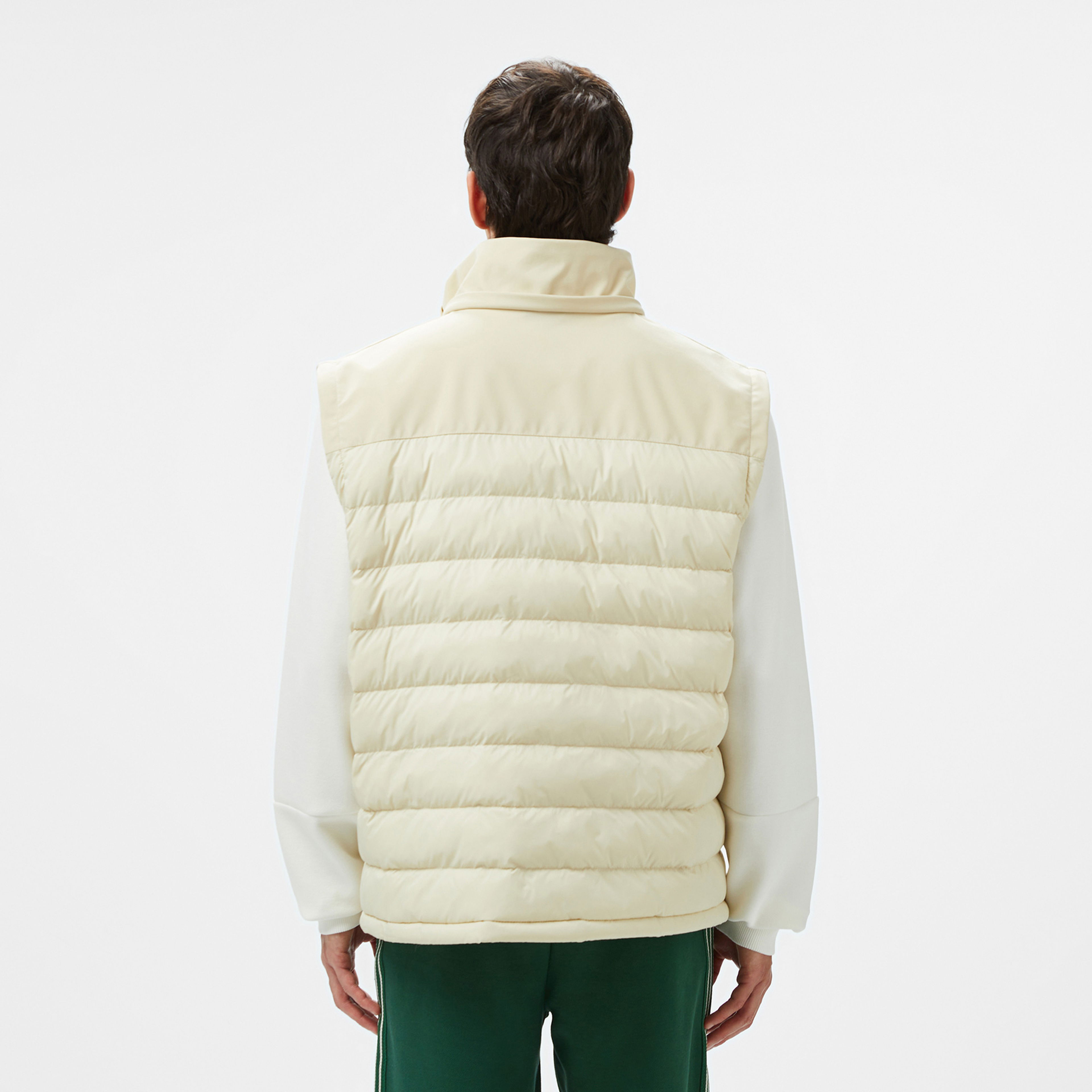 Lacoste Erkek Regular Fit Kapüşonlu Baskılı Krem Mont