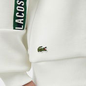 Lacoste Erkek Classic Fit Bisiklet Yaka Baskılı Beyaz Sweatshirt