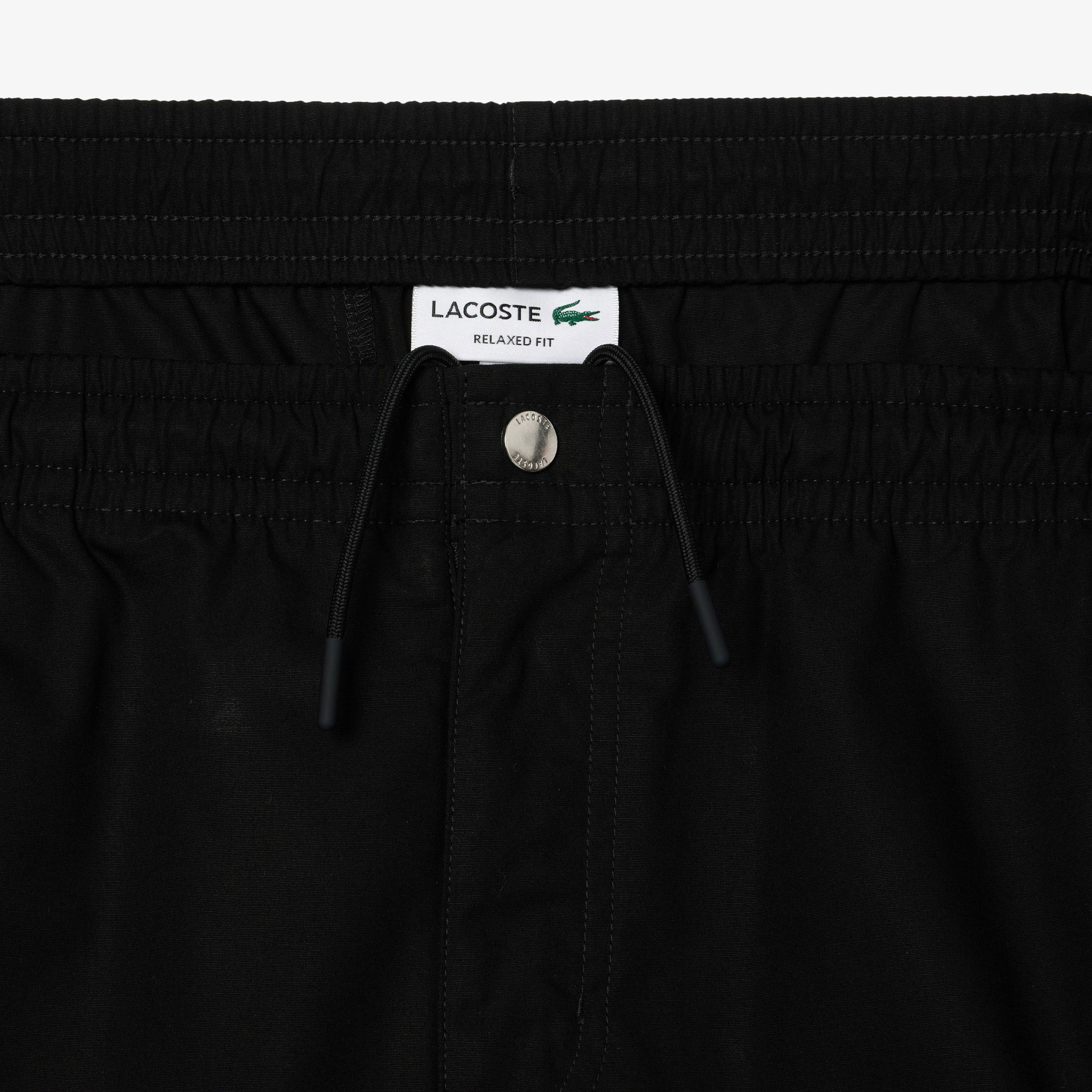 Lacoste Erkek Relaxed Fit Fermuarlı Siyah Şort