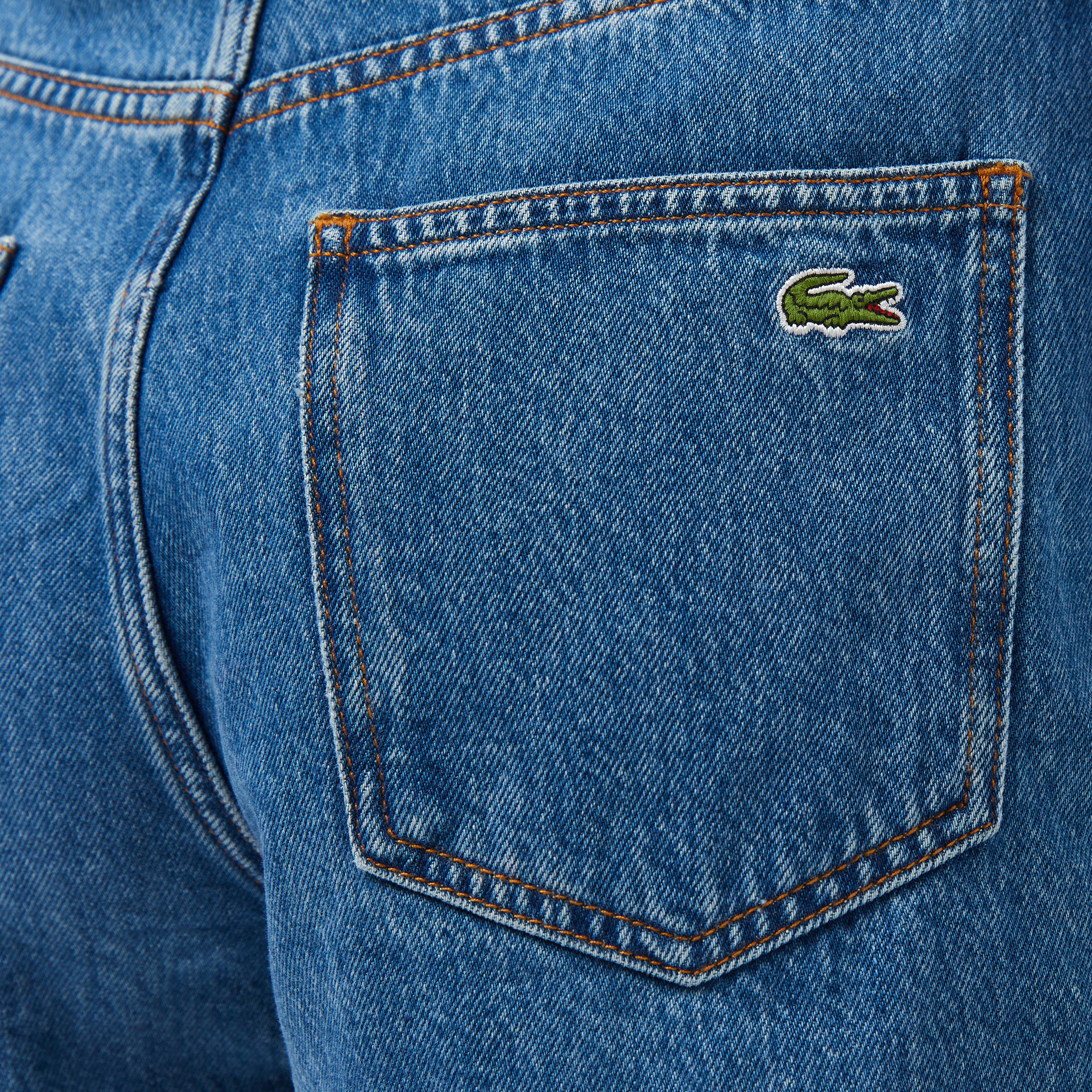 Lacoste Kadın Regular Fit Denim Koyu Mavi Şort