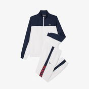 Lacoste Erkek Regular Fit Fermuarlı Renk Bloklu Beyaz Eşofman Takımı
