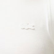 Lacoste Kadın Slim Fit Kolsuz Bisiklet Yaka Beyaz T-Shirt