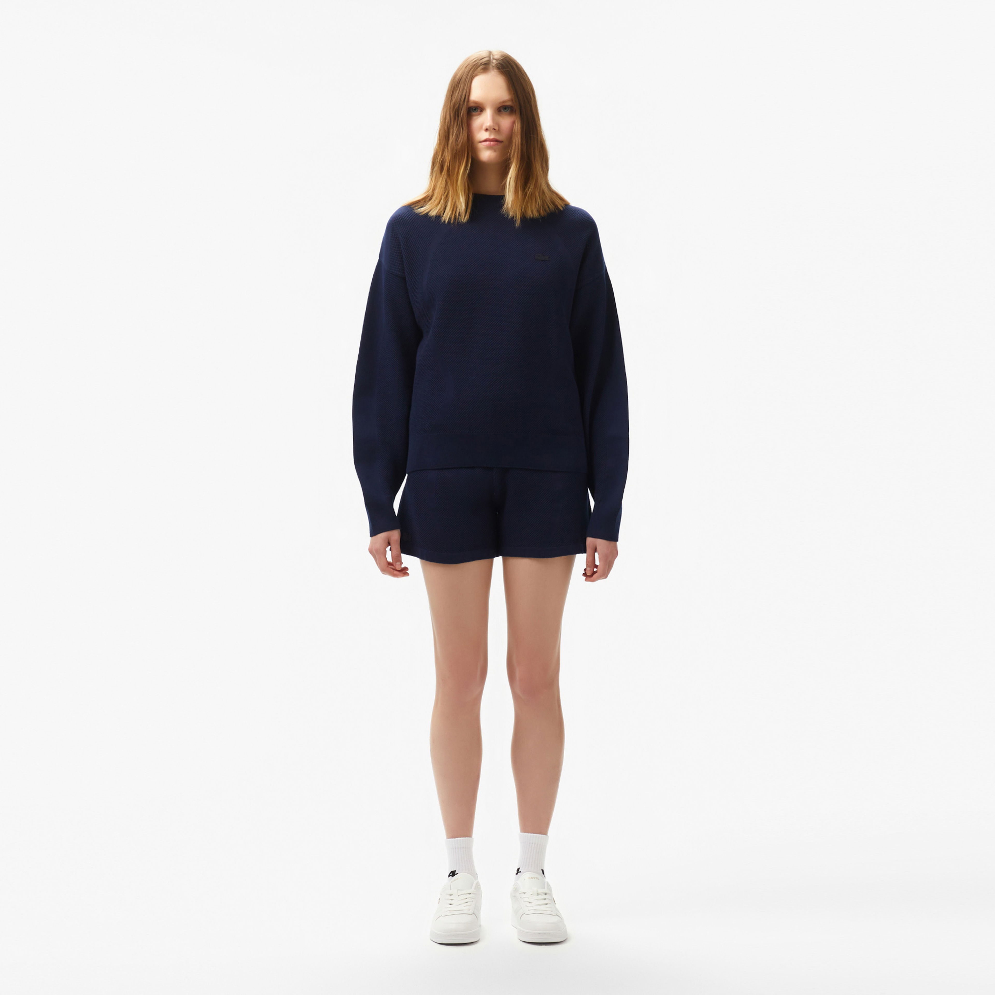 Lacoste Kadın Relaxed Fit Lacivert Şort