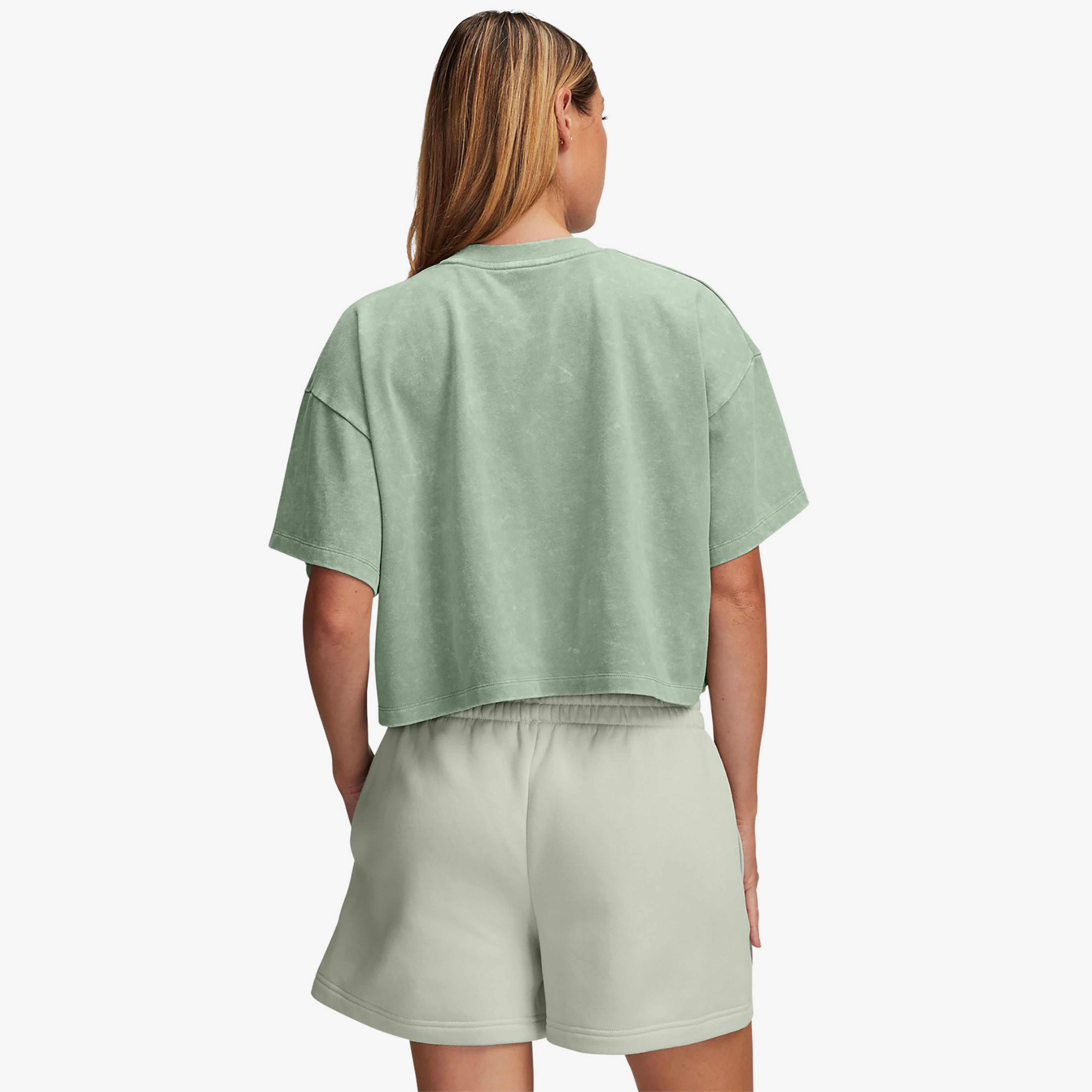 Under Armour Heavyweight Wash Kadın Yeşil T-Shirt