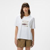 Nautica Kadın Beyaz Regular Fit Nakışlı T-Shirt