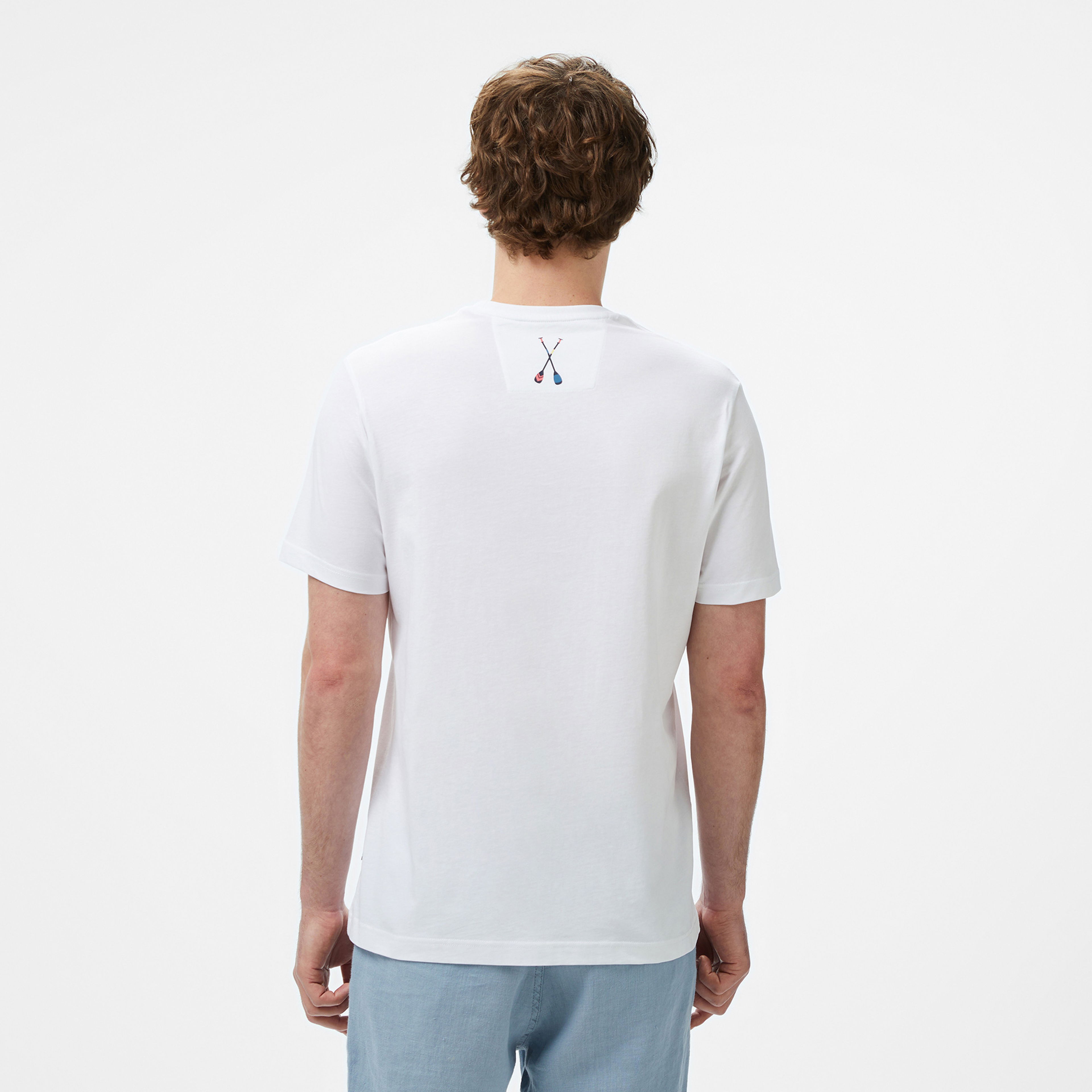 Nautica Erkek Beyaz Regular Fit T-Shirt