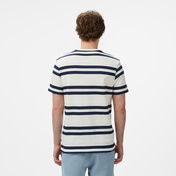 Nautica Erkek Krem Regular Fit Çizgili T-Shirt