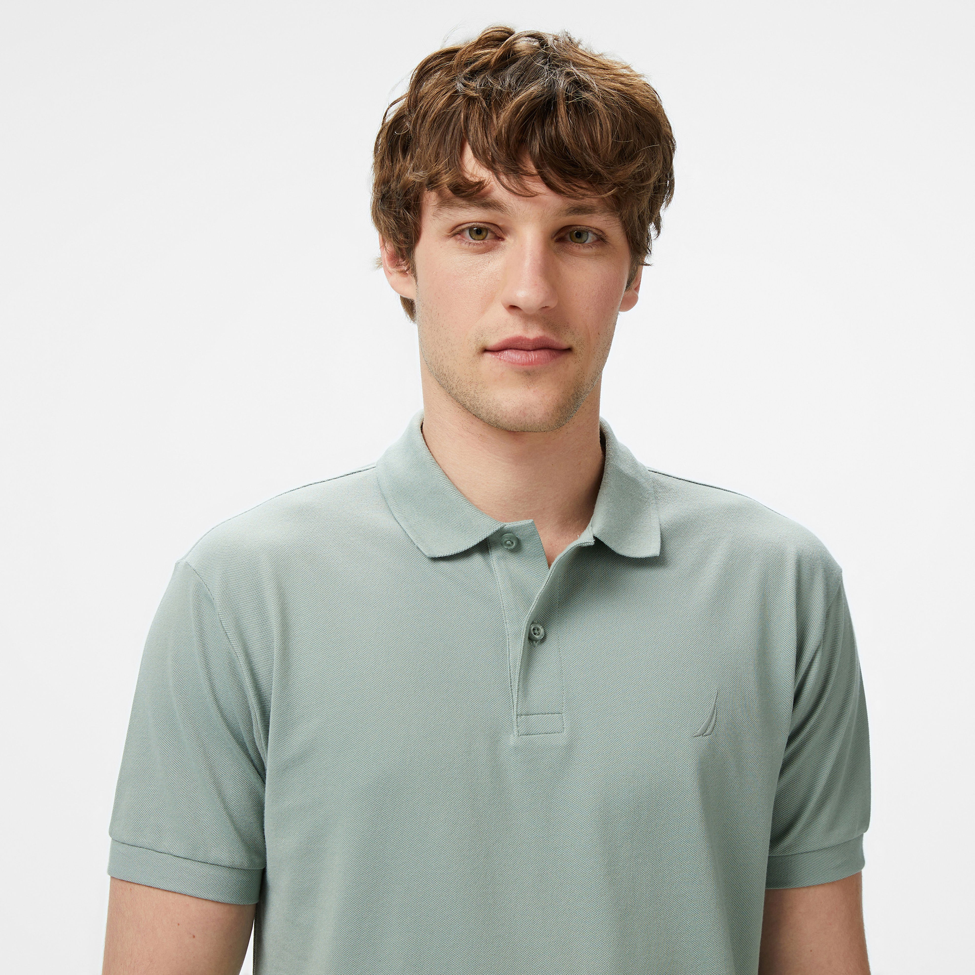 Nautica Erkek Yeşil Classic Fit Polo Yaka T-Shirt