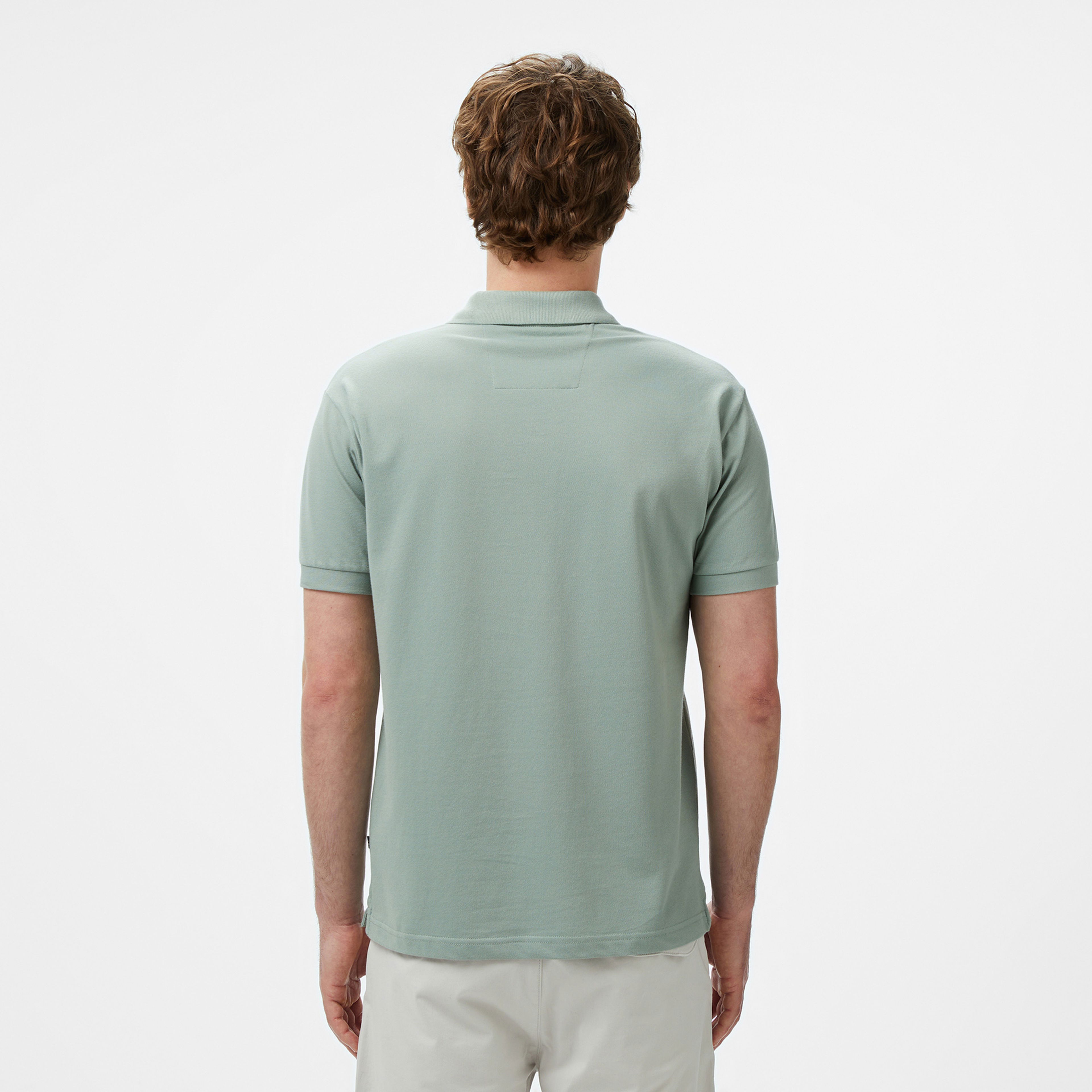 Nautica Erkek Yeşil Classic Fit Polo Yaka T-Shirt