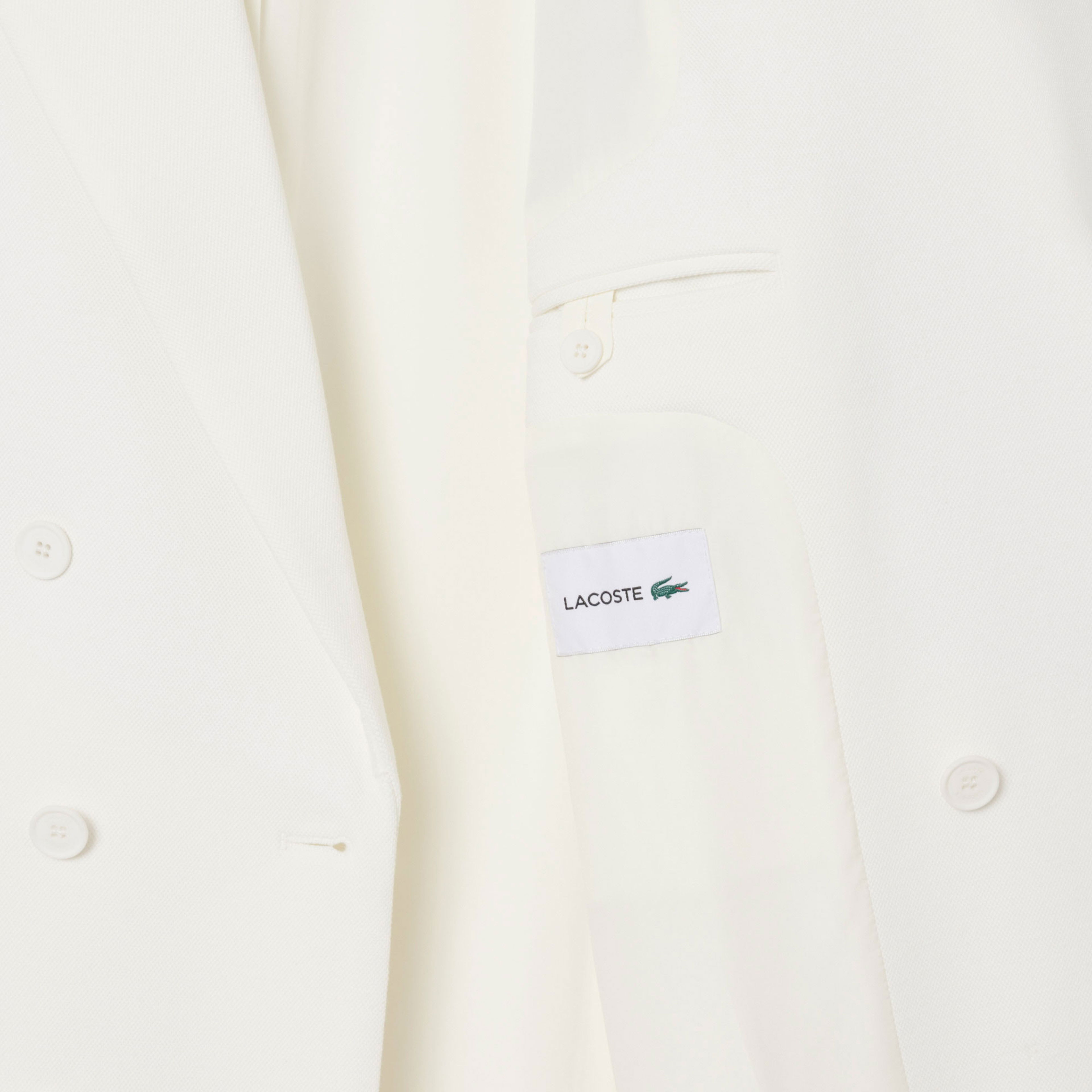 Lacoste Erkek Classic Fit Beyaz Ceket