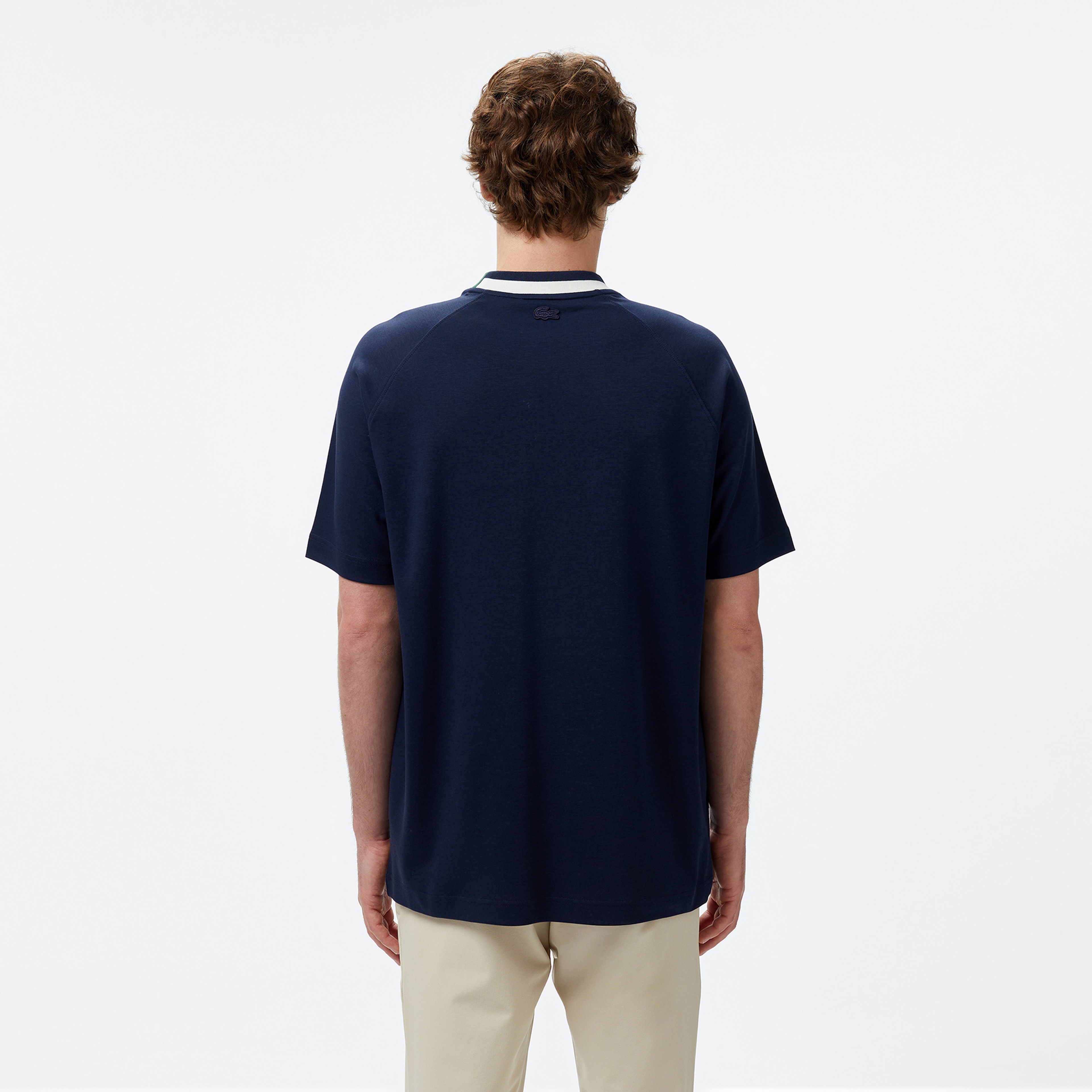 Lacoste Erkek Bisiklet Yaka Lacivert T-Shirt