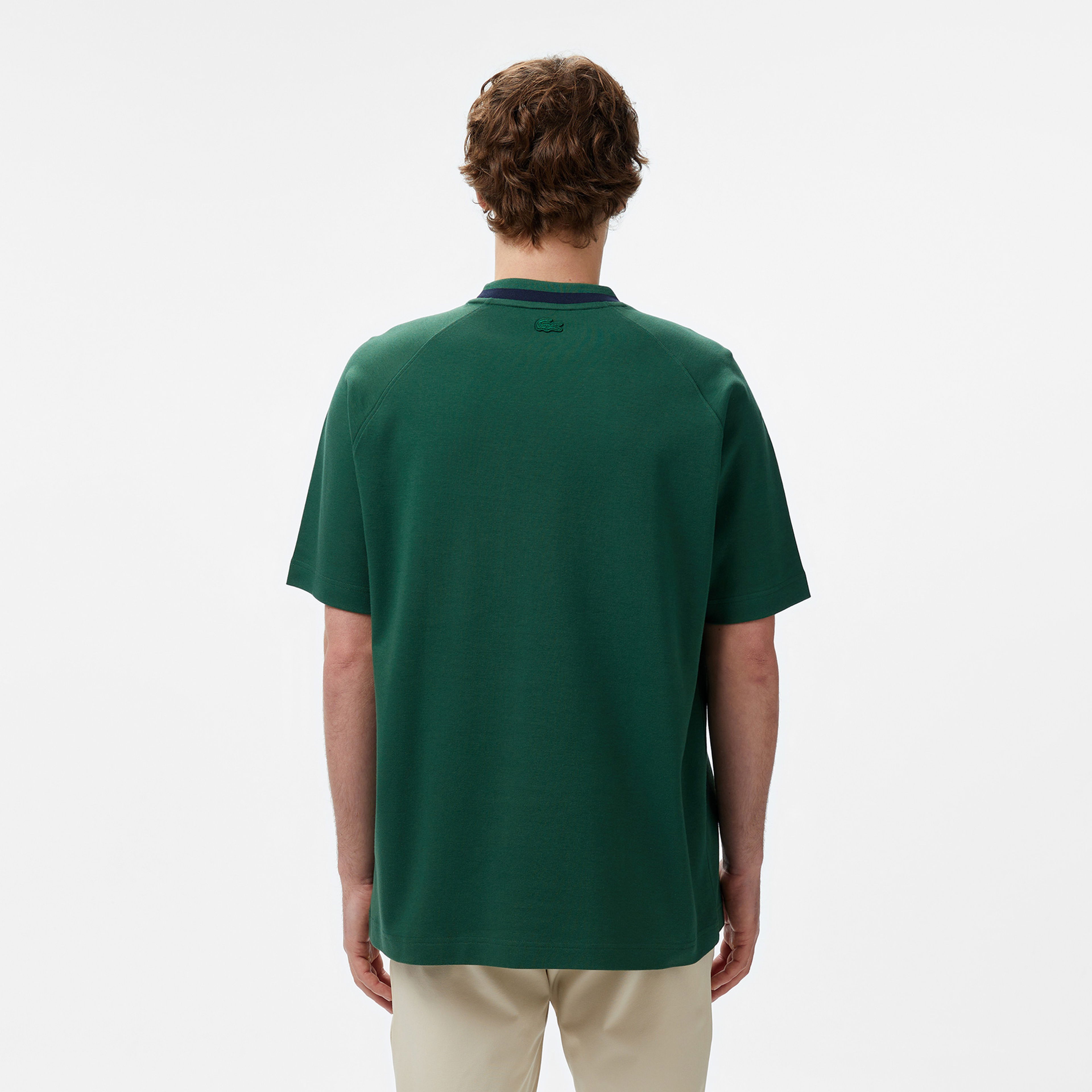 Lacoste Erkek Bisiklet Yaka Koyu Yeşil T-Shirt