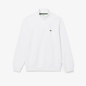 Lacoste Erkek Classic Fit Yarım Fermuarlı Beyaz Sweatshirt