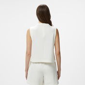Lacoste Kadın Slim Fit Kolsuz Bisiklet Yaka Beyaz T-Shirt