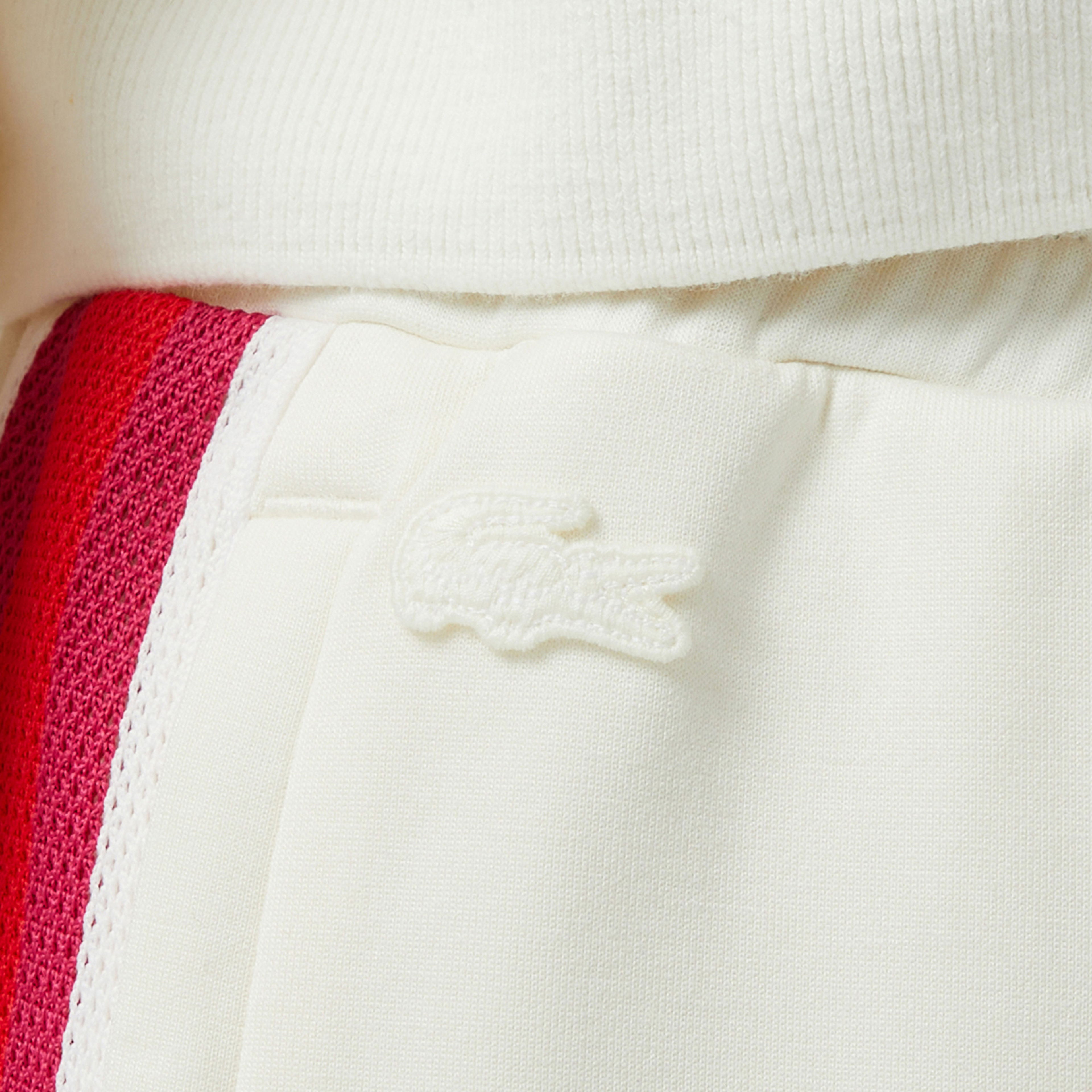 Lacoste Kadın Relaxed Fit Renk Bloklu Beyaz Eşofman Altı