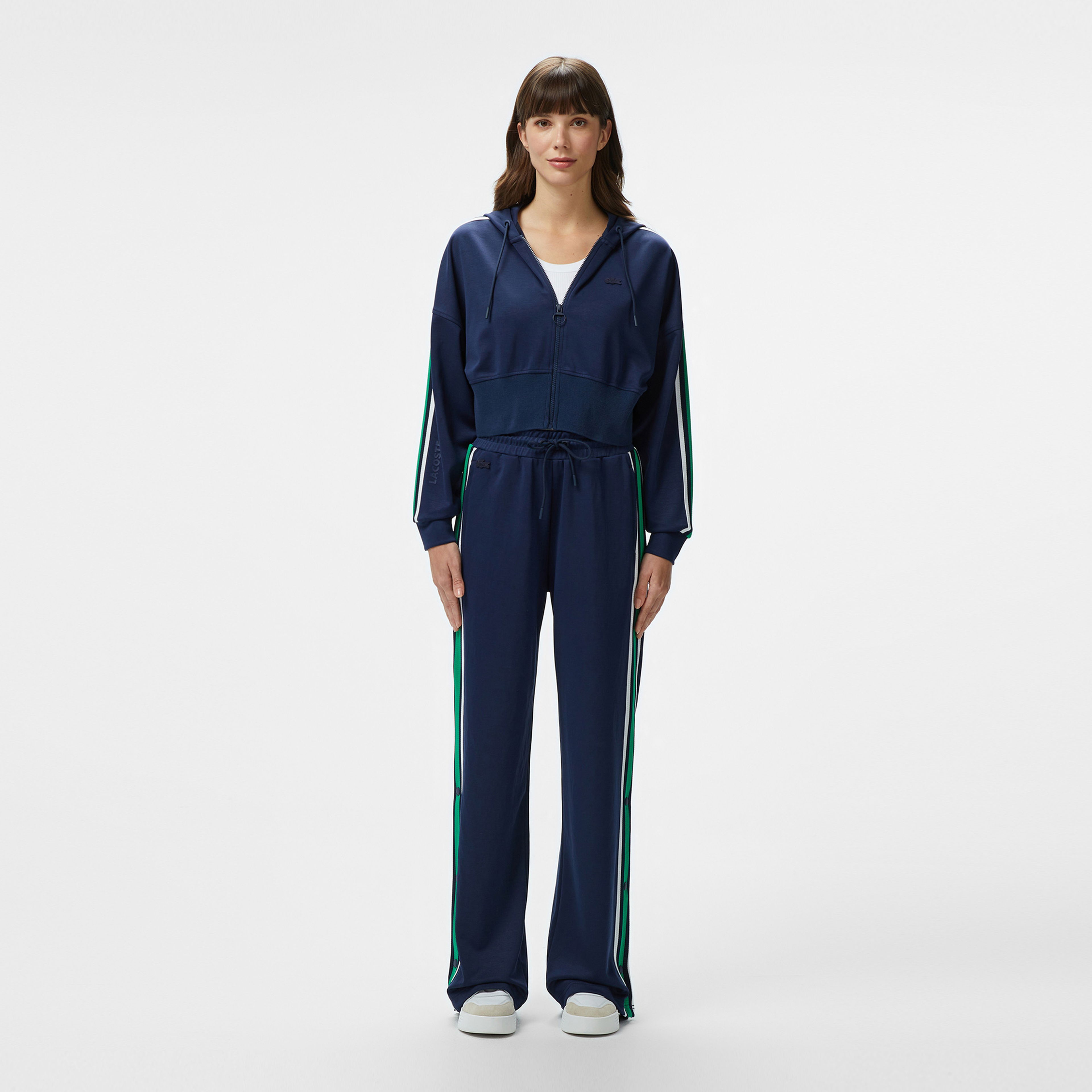 Lacoste Kadın Relaxed Fit Renk Bloklu Lacivert Eşofman Altı