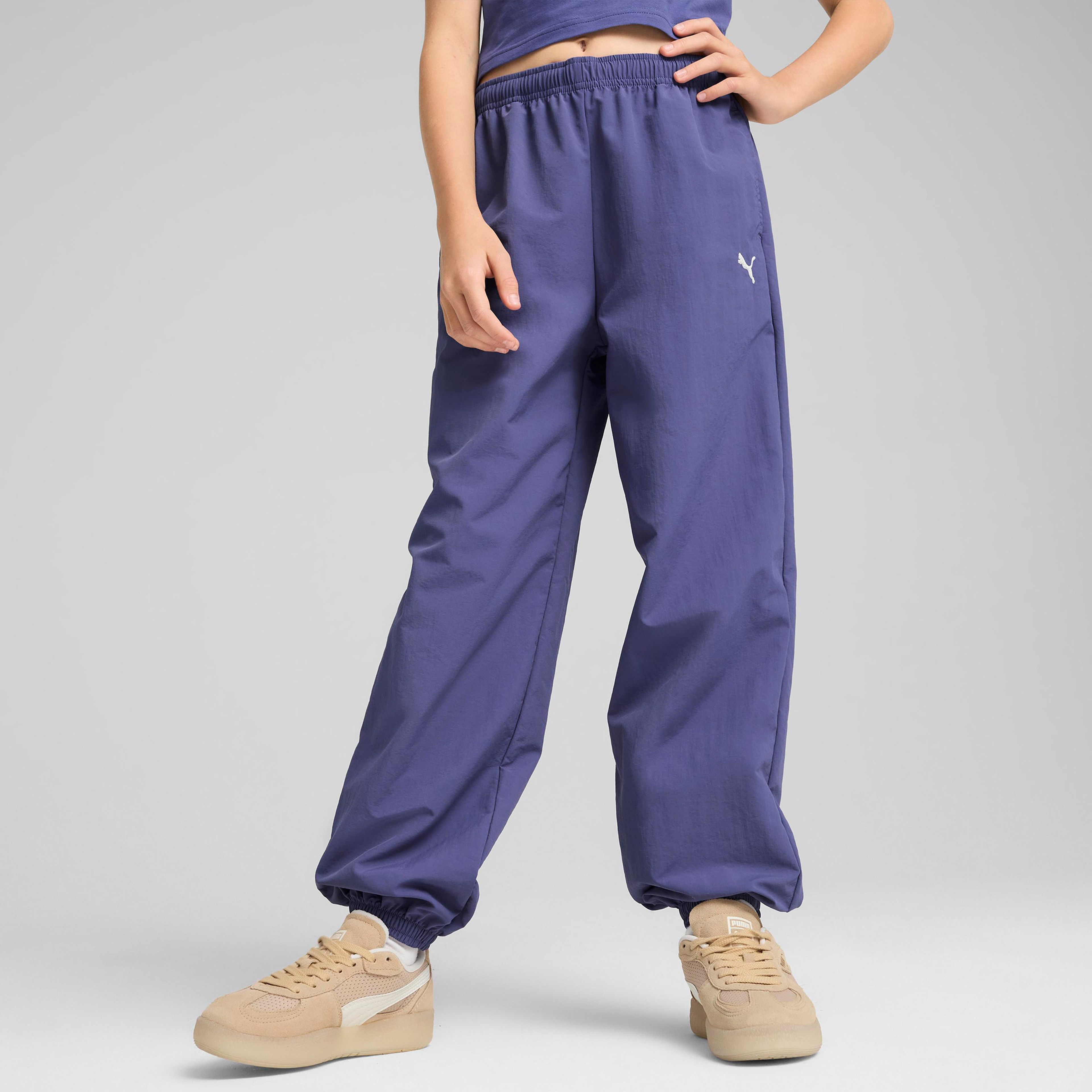 Puma Wardrobe Ess Woven Çocuk Mavi Eşofman Altı