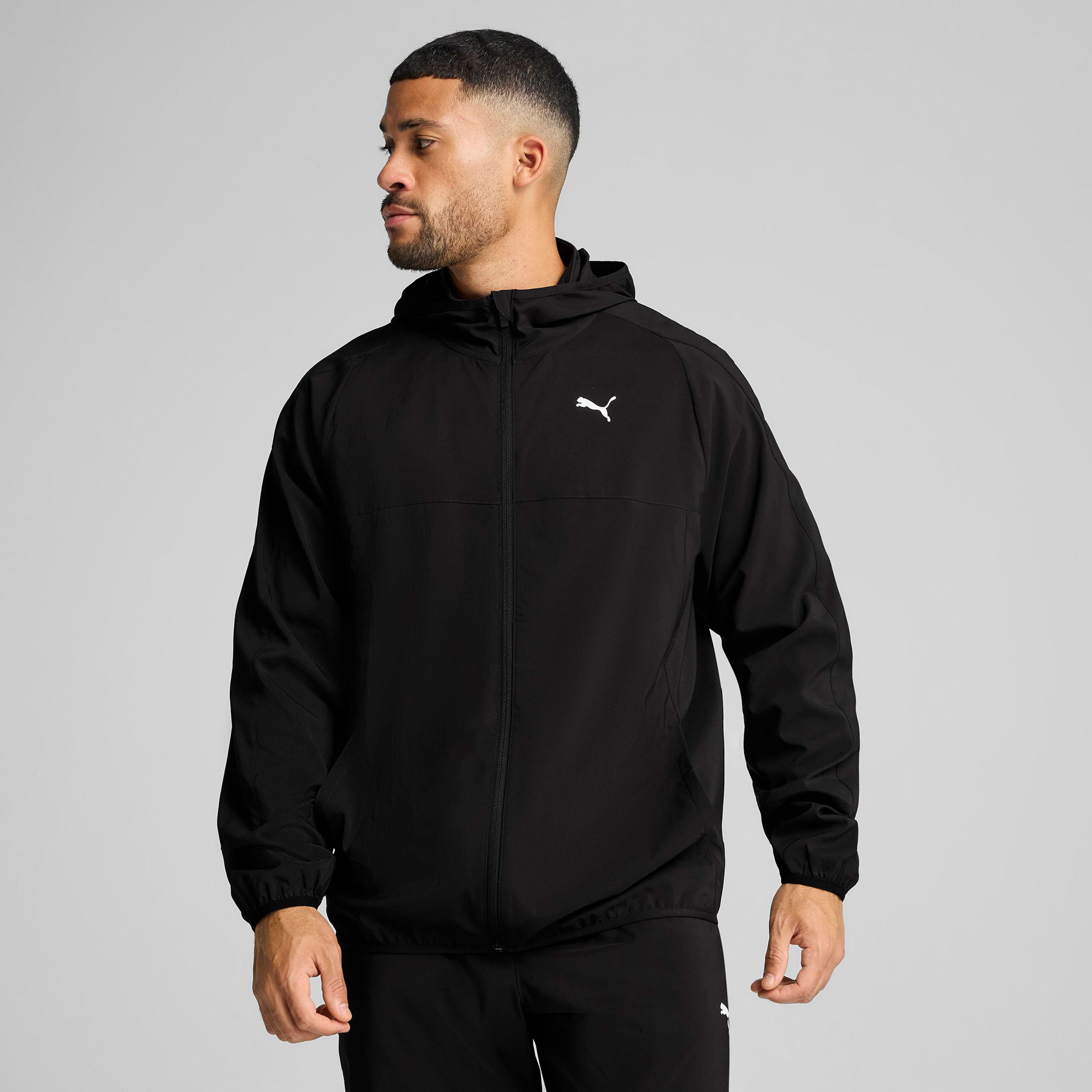 Puma Tad Tech Woven Full Zip Erkek Siyah Eşofman Üstü