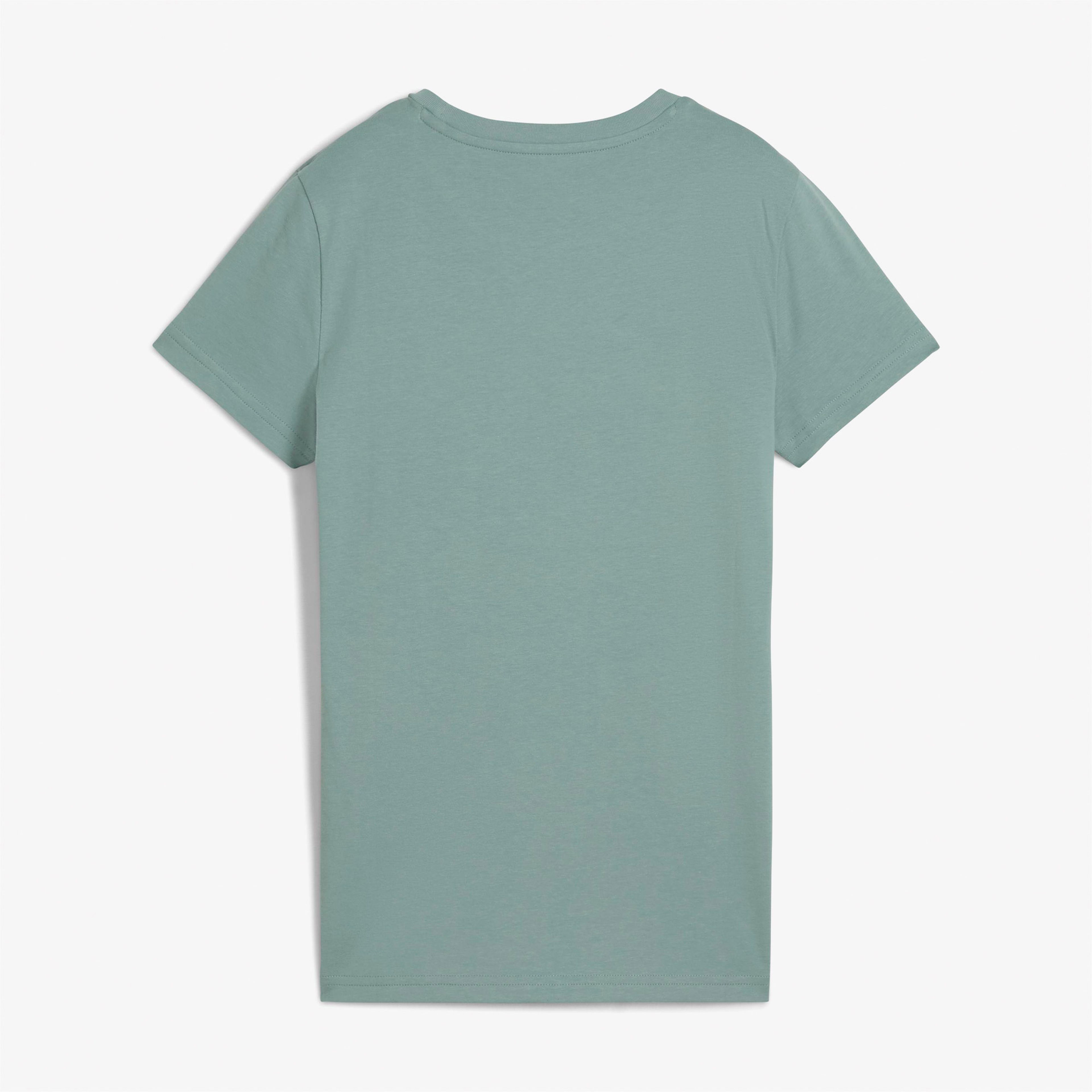 Puma Graphics Floral Cat Logo Kadın Yeşil T-Shirt
