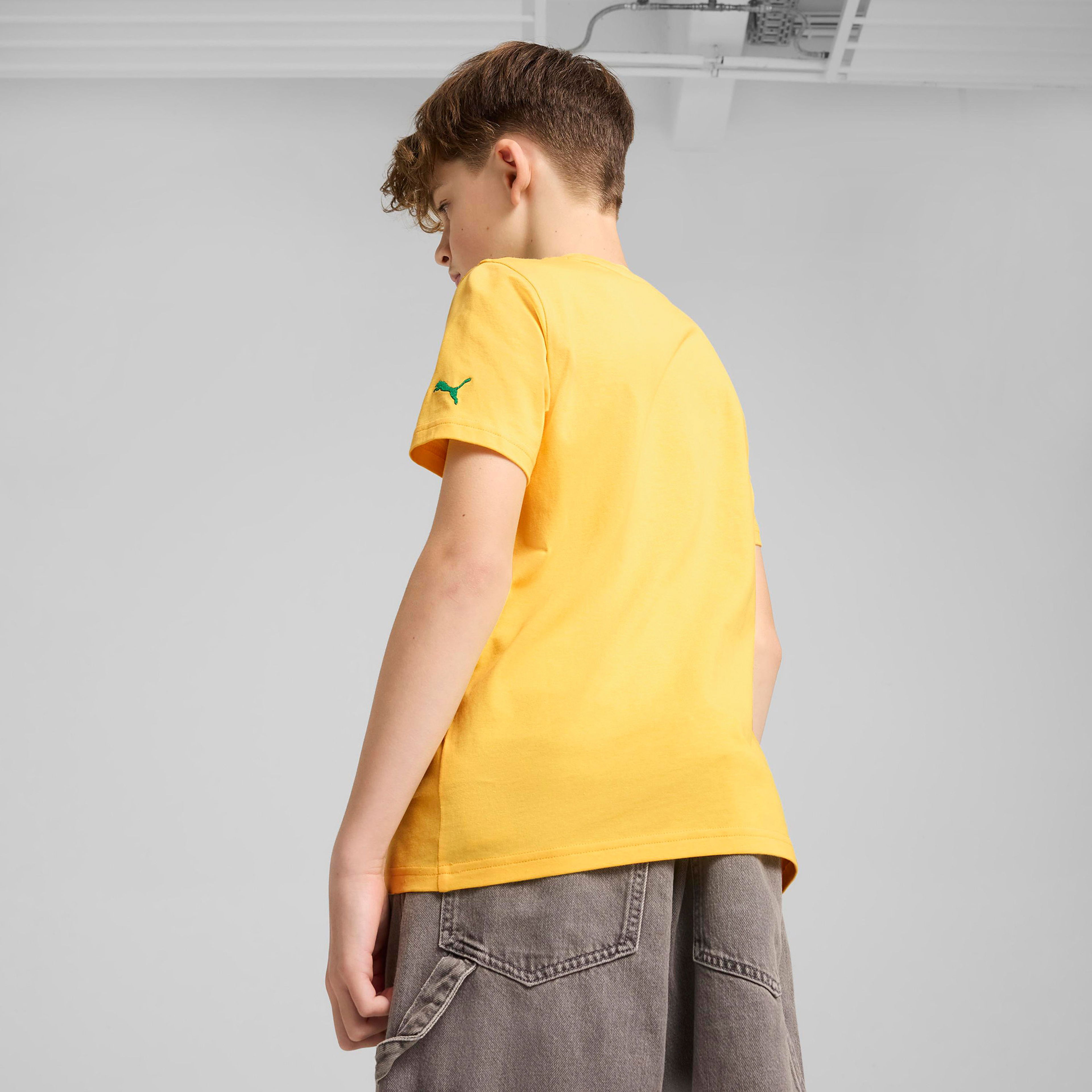 Puma Super Graphic Çocuk Sarı T-Shirt