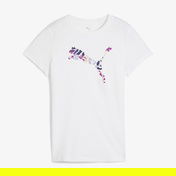 Puma Graphics Floral Cat Logo Kadın Beyaz T-Shirt