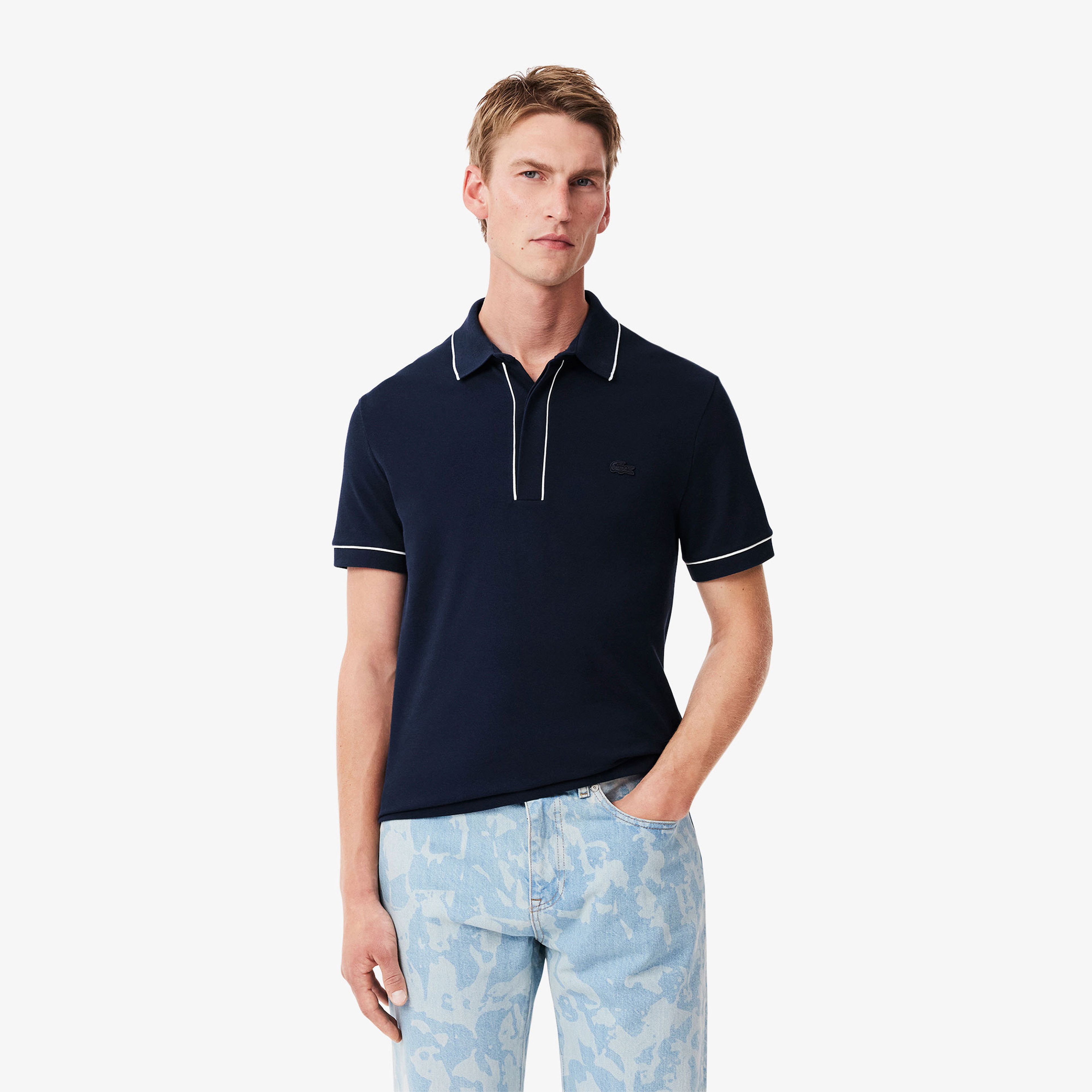 Lacoste Paris Erkek Regular Fit Organik Pamuk Lacivert Polo