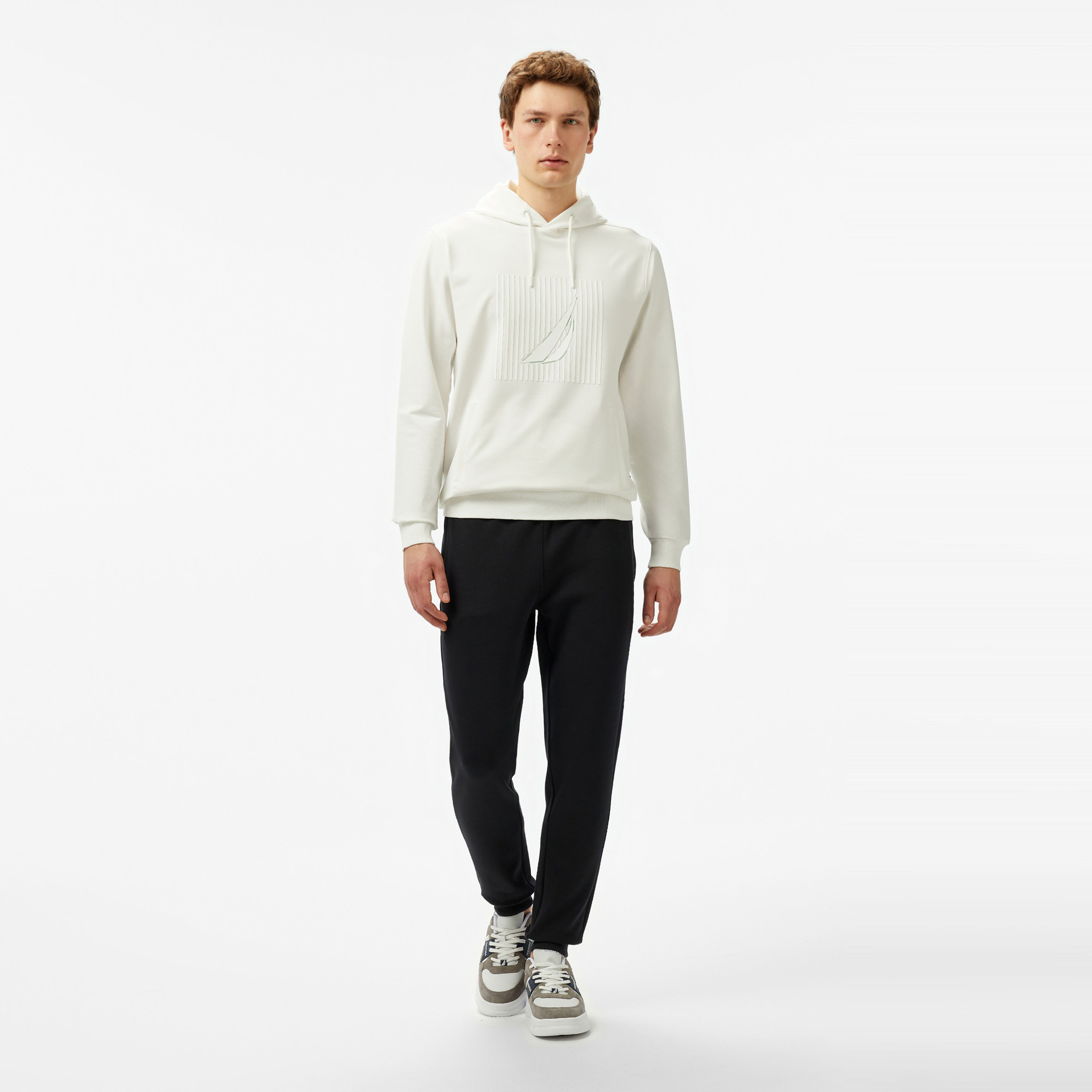 Nautica Erkek Krem Regular Fit Sweatshirt