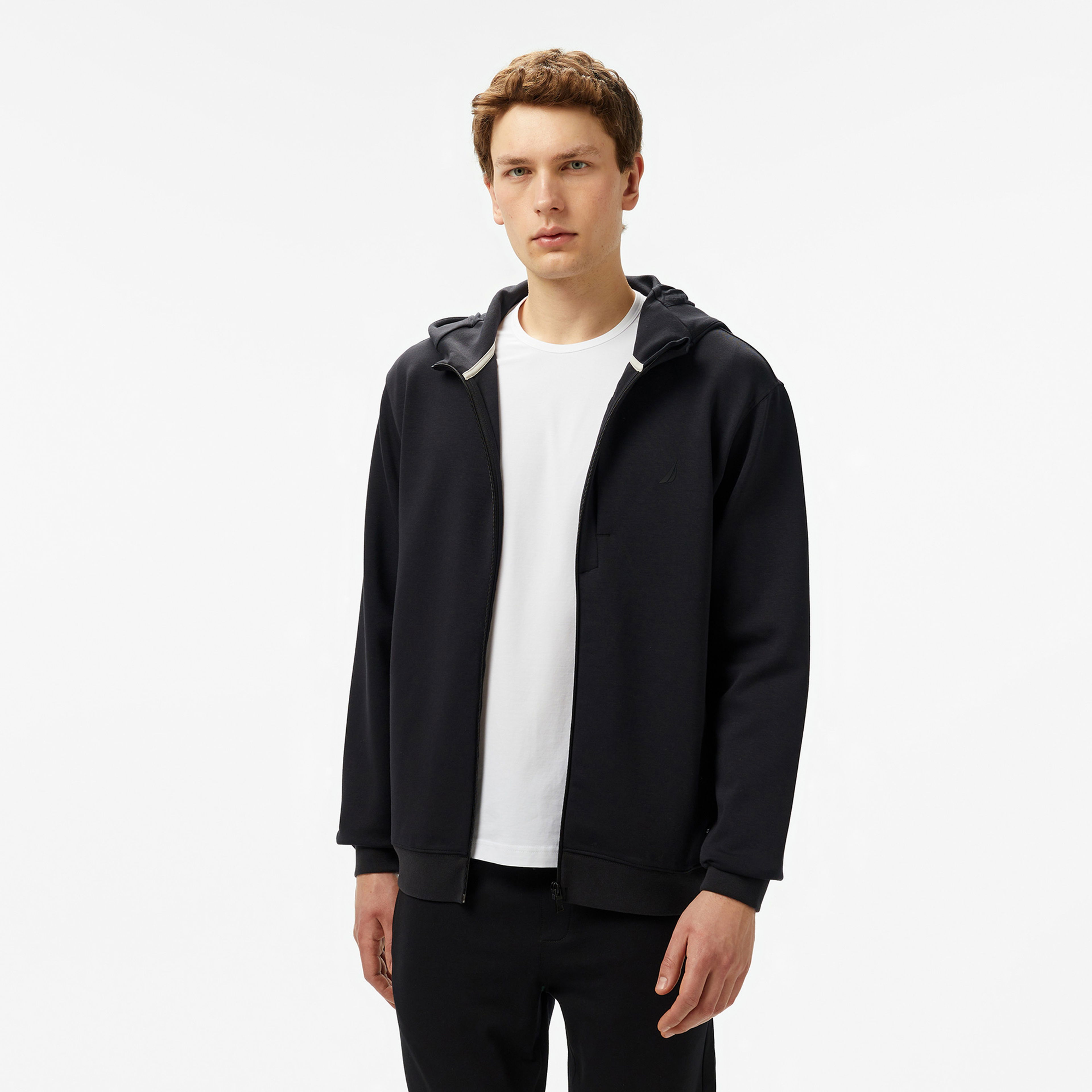 Nautica Erkek Siyah Regular Fit Kapüşonlu Sweatshirt