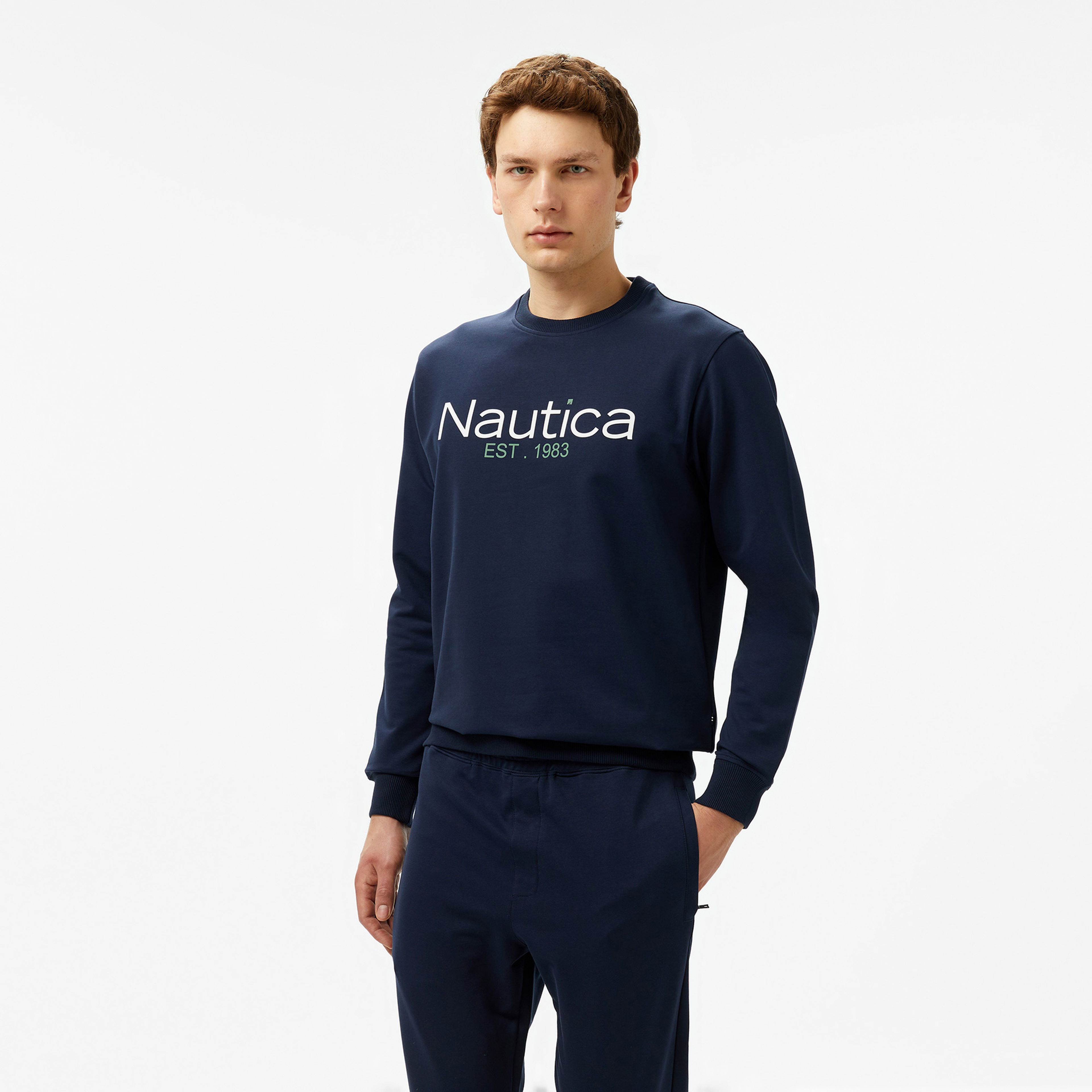 Nautica Erkek Lacivert Regular Fit Sweatshirt