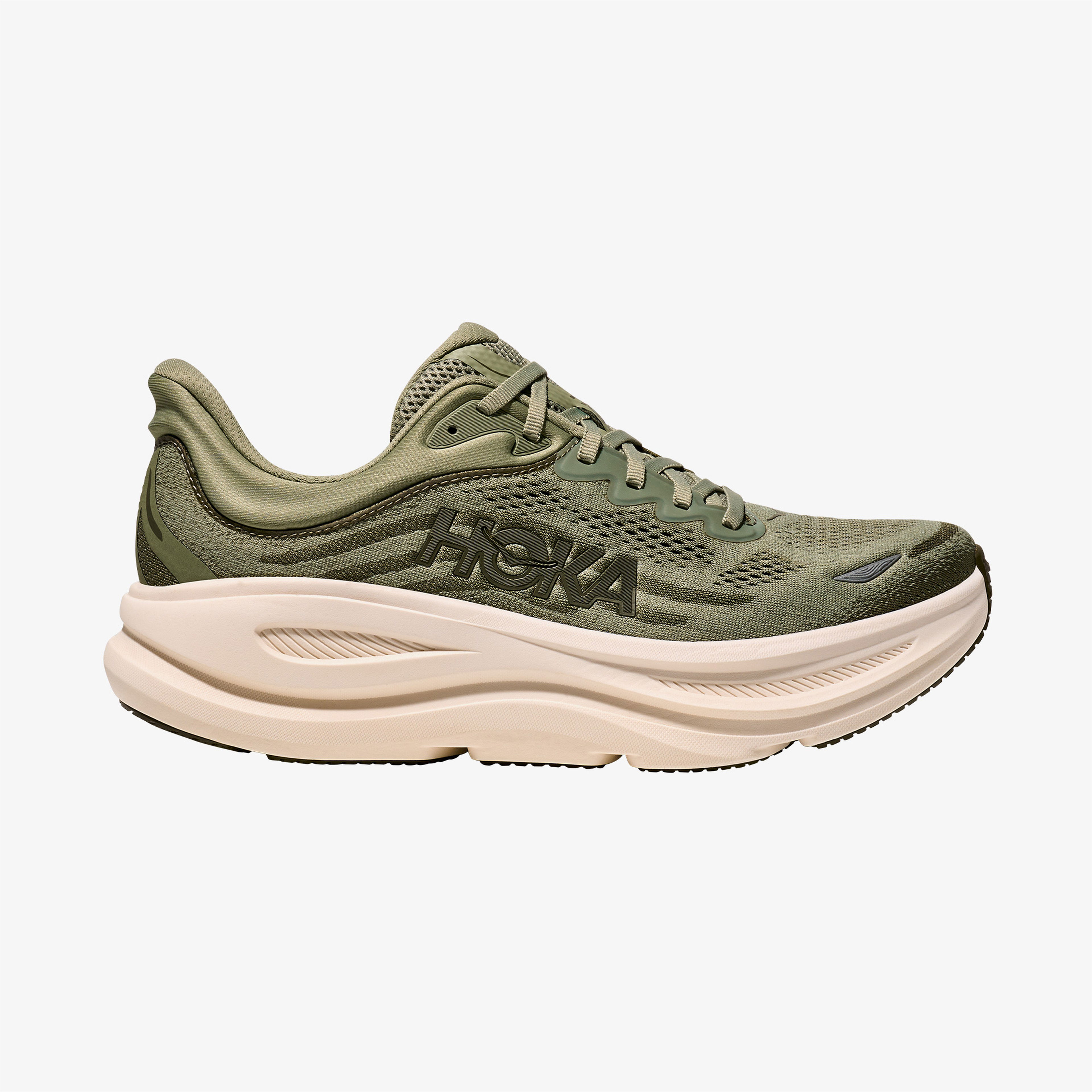Hoka Bondi 9 Erkek Haki Yol Koşu Ayakkabısı