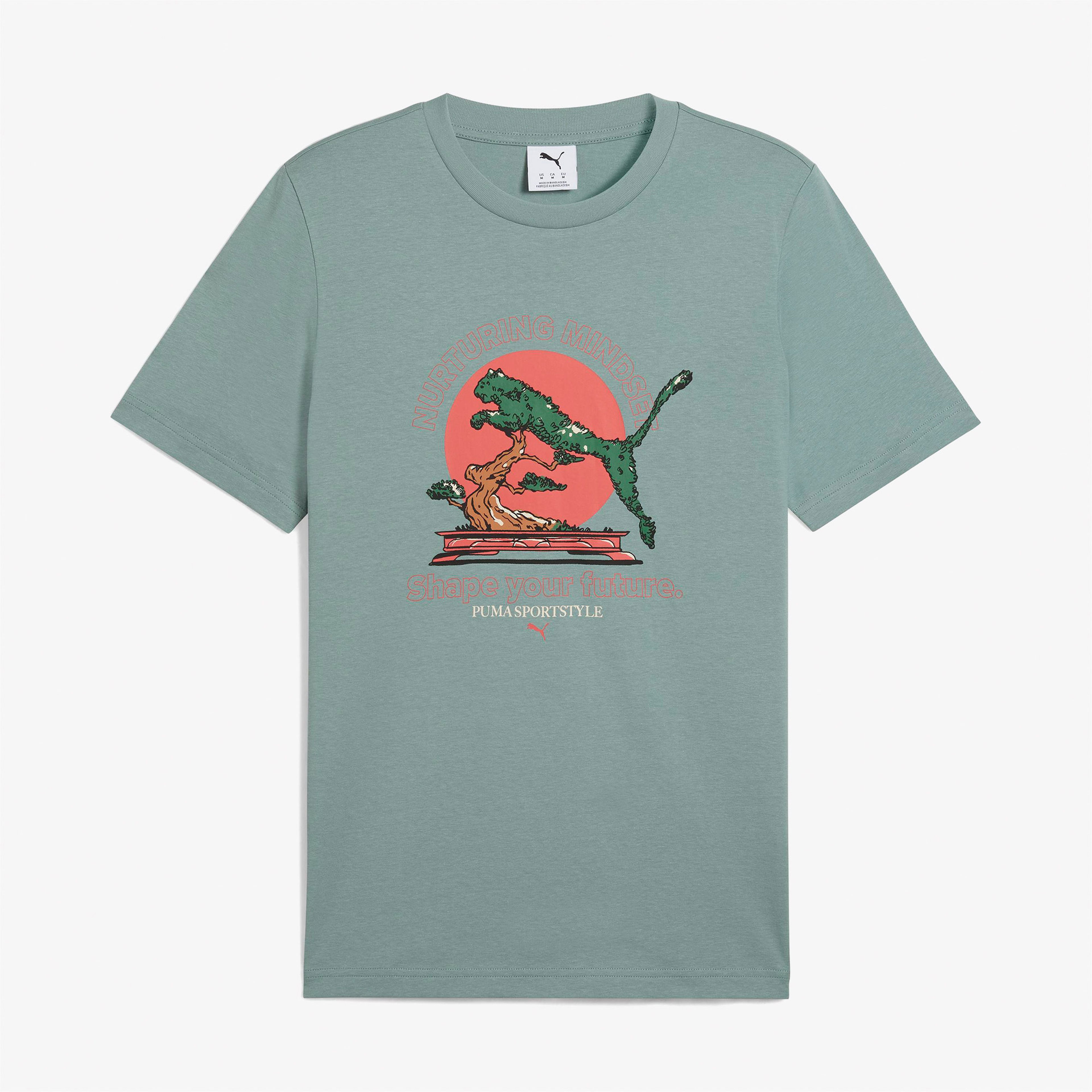 Puma Graphics Bonsai Erkek Yeşil T-Shirt