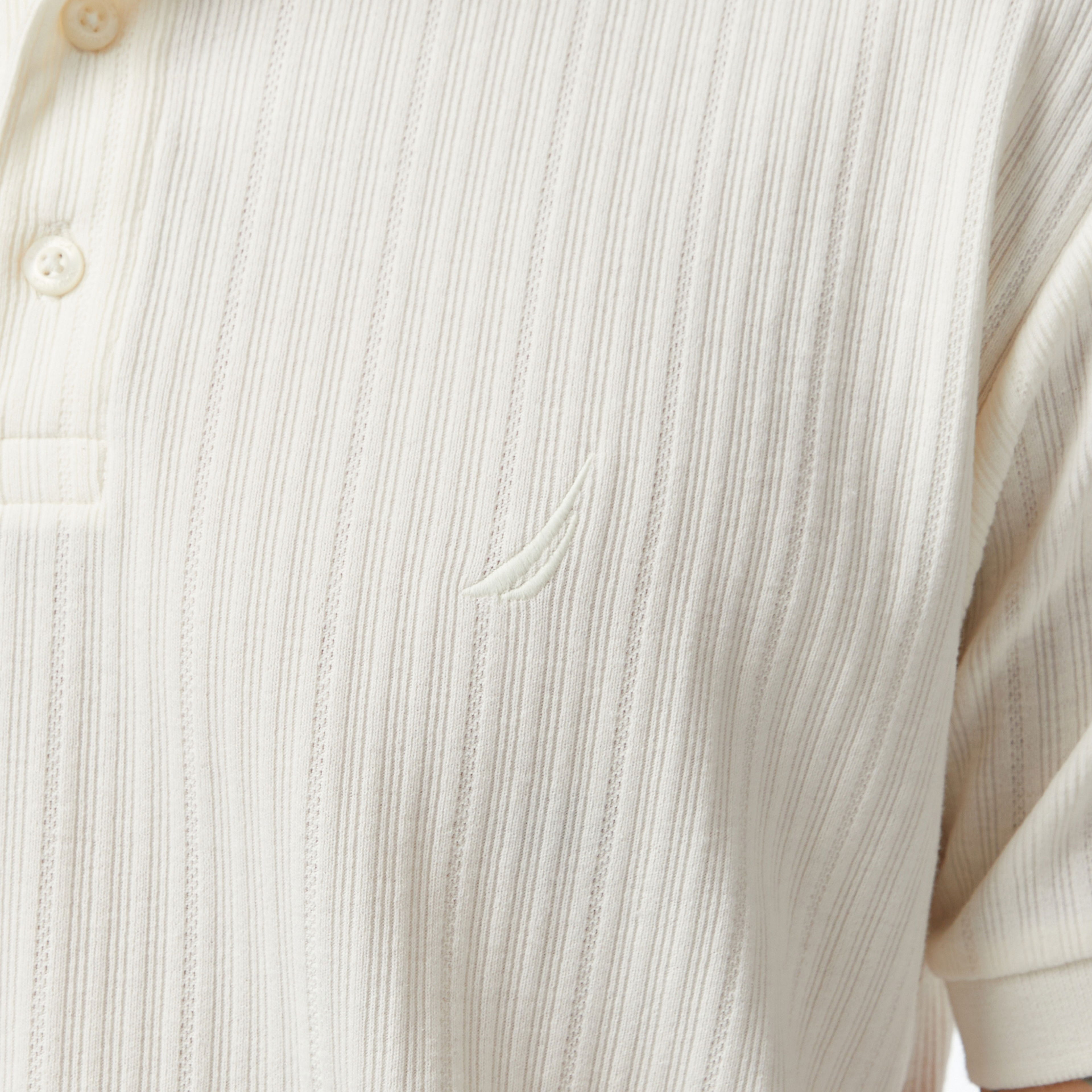 Nautica Erkek Krem Classic Fit Polo Yaka T-Shirt