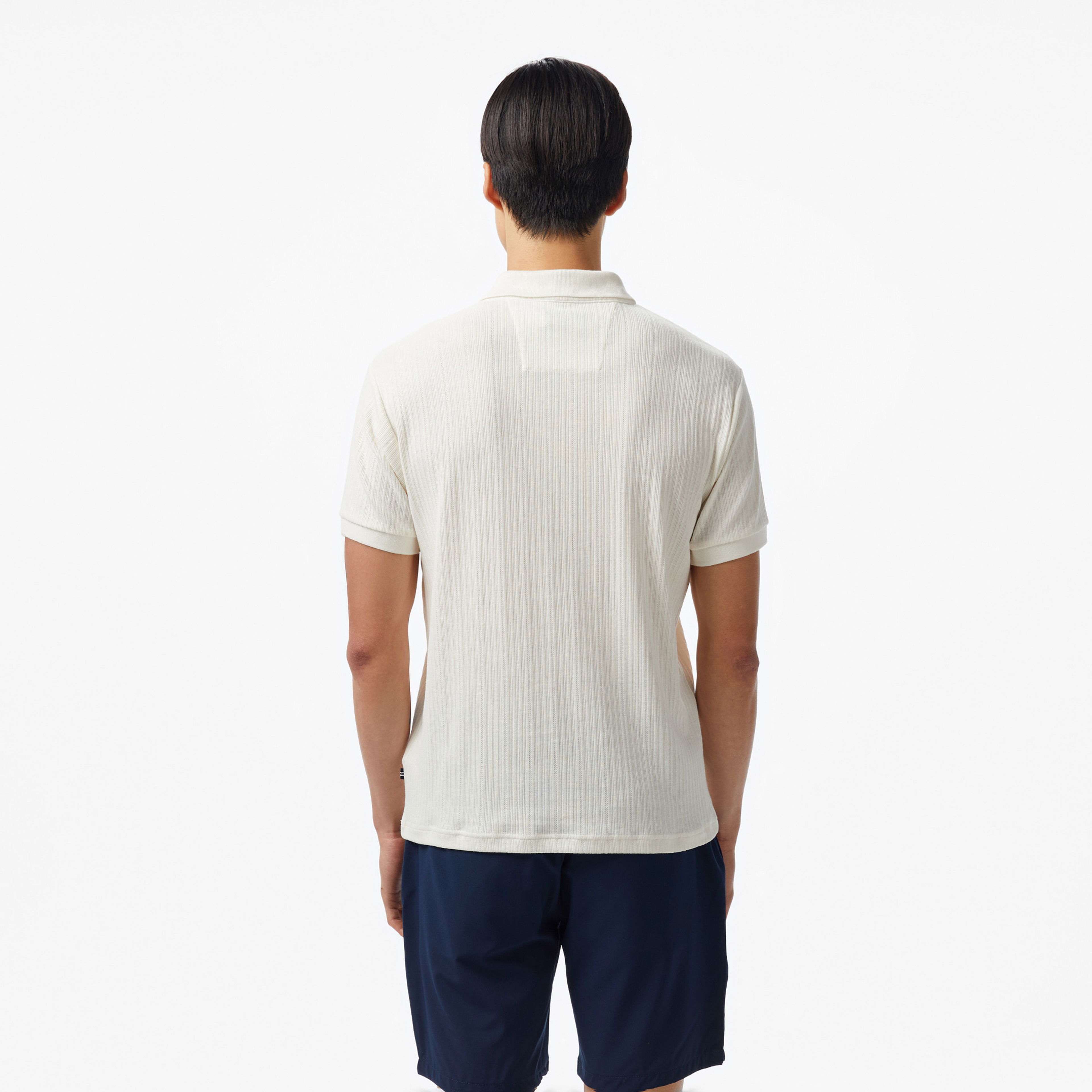 Nautica Erkek Krem Classic Fit Polo Yaka T-Shirt