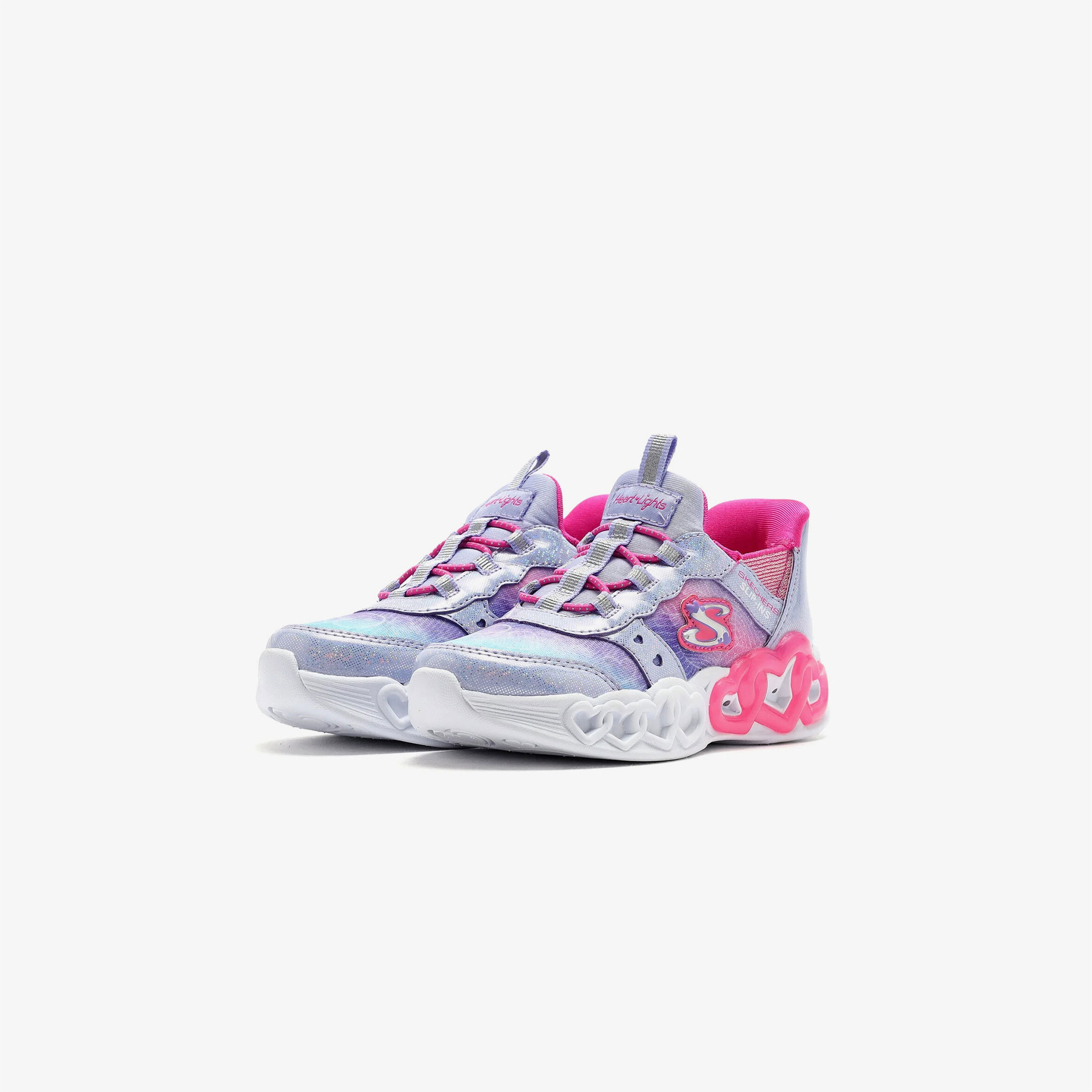 Skechers Infinite Heart Lights Çocuk Mor Spor Ayakkabı