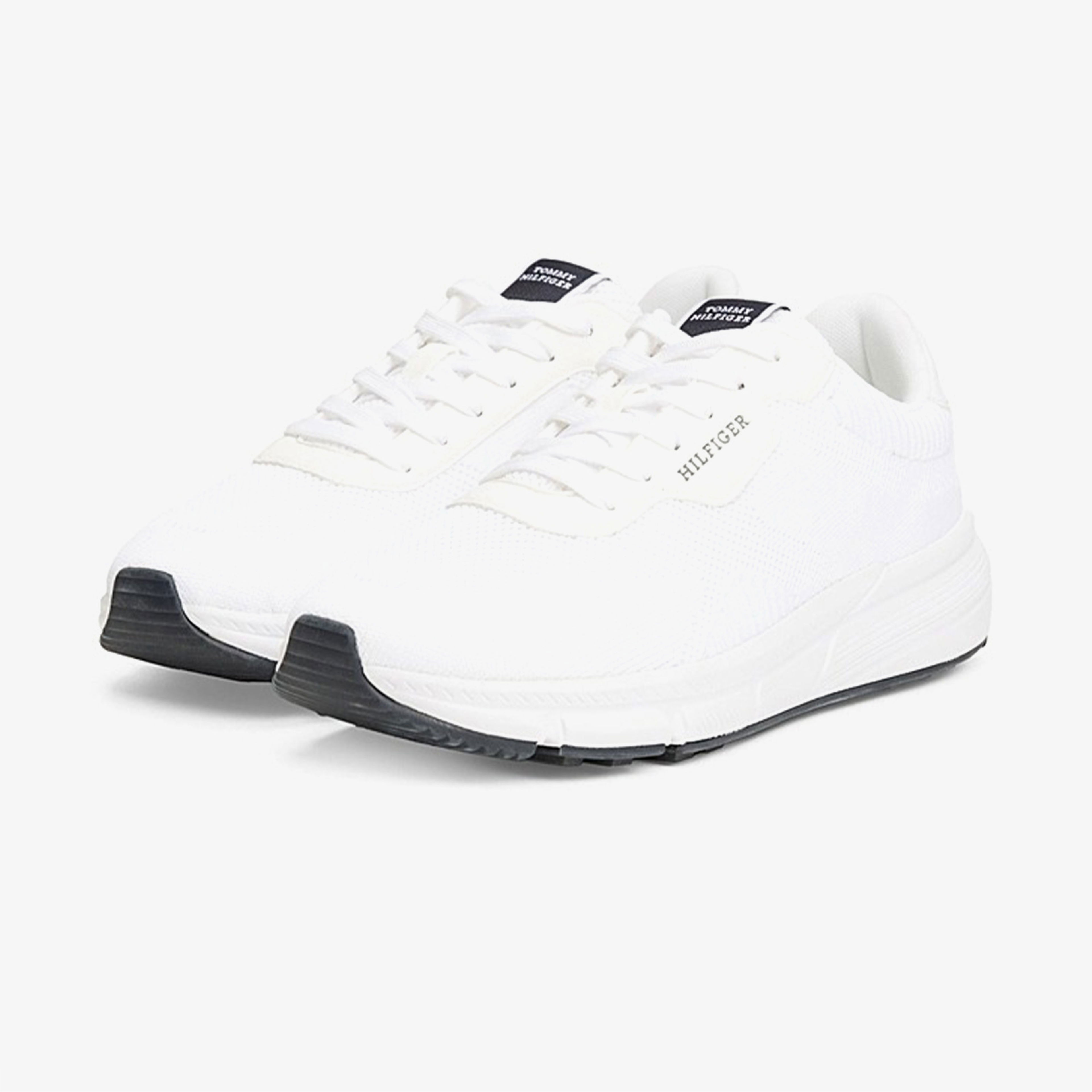 Tommy Hilfiger Lightweight Rwb Knit Erkek Beyaz Sneaker
