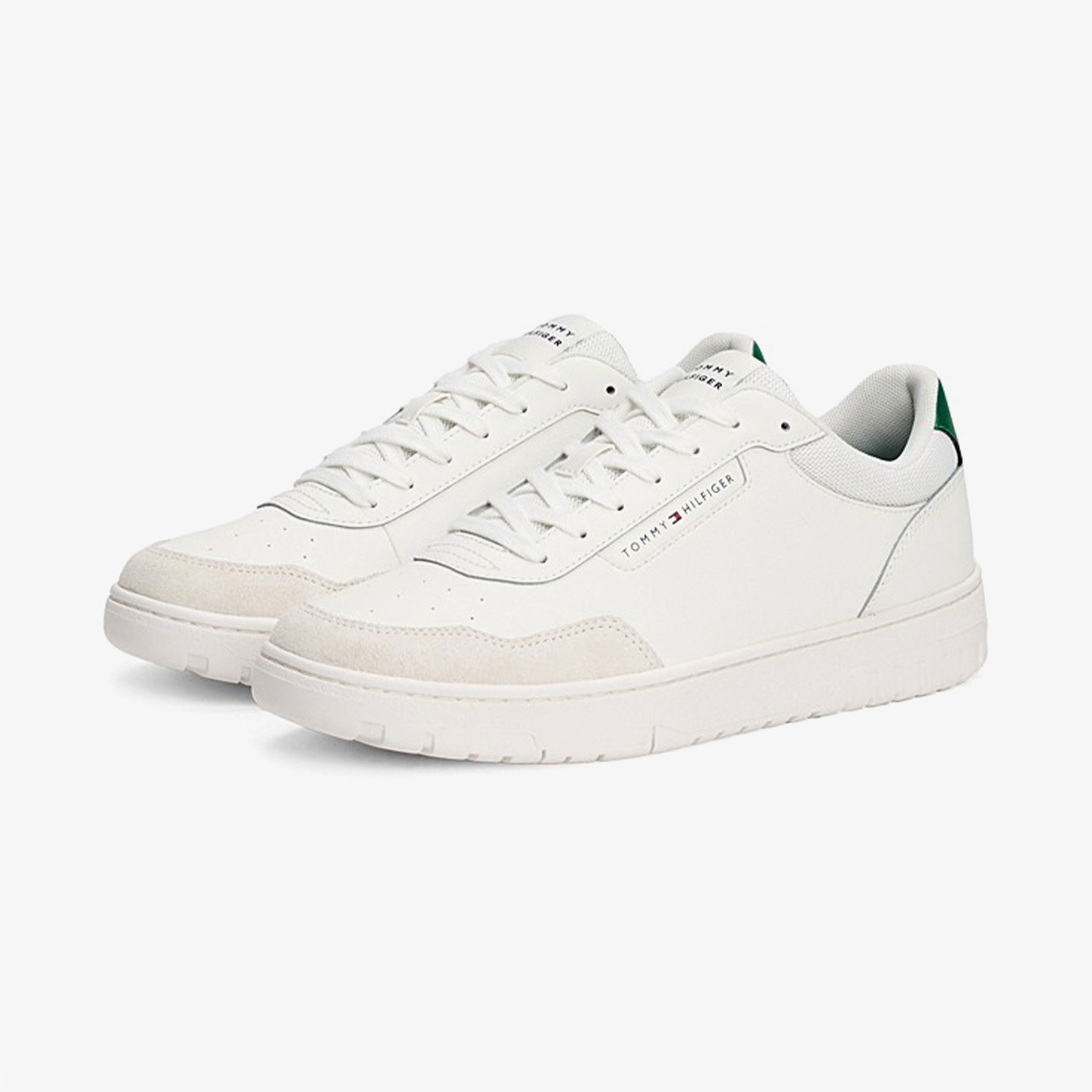 Tommy Hilfiger Low Top Mixture Erkek Beyaz Sneaker