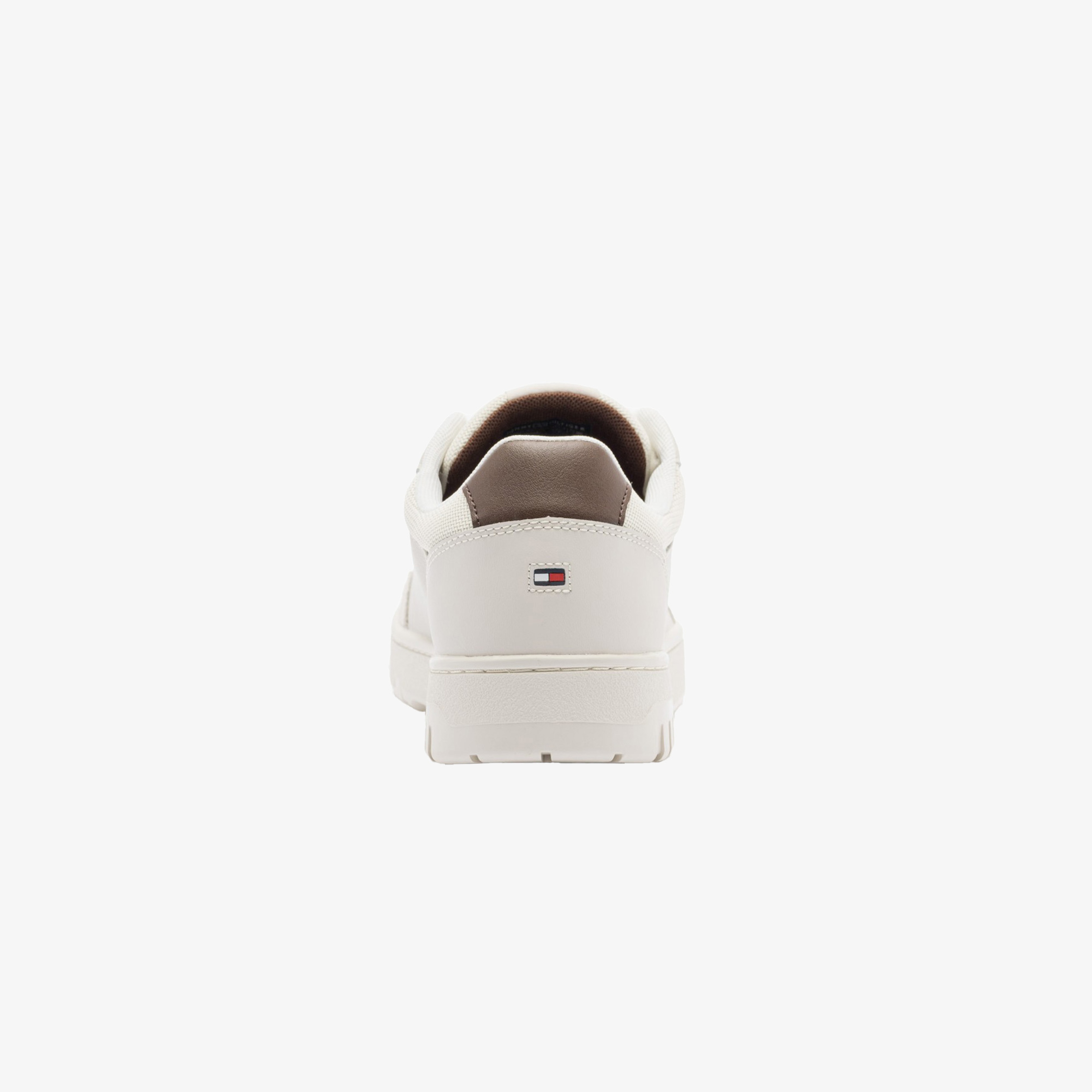 Tommy Hilfiger Deri Logolu Erkek Bej Sneaker