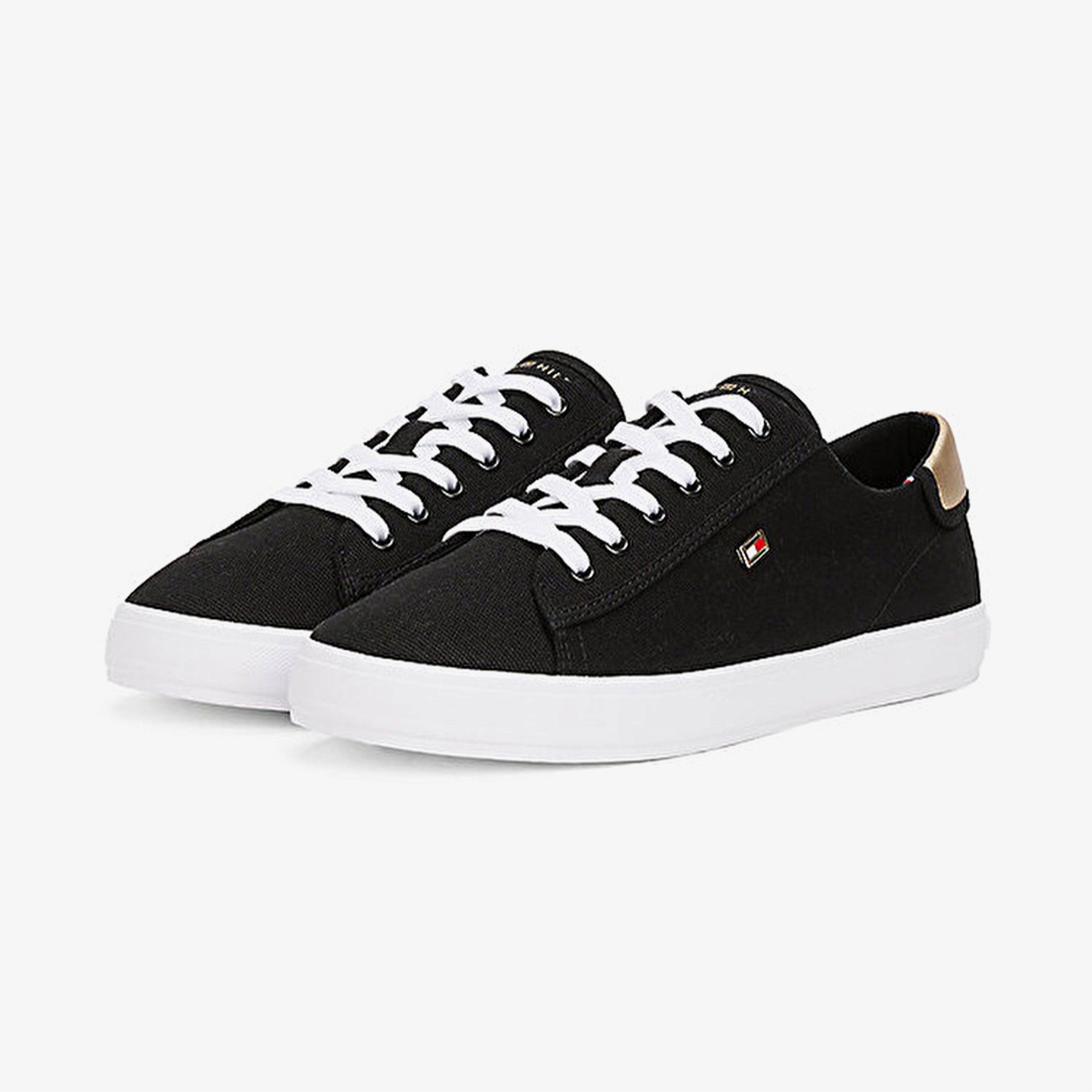 Tommy Hilfiger Vulc Lace Up Kadın Siyah Sneaker