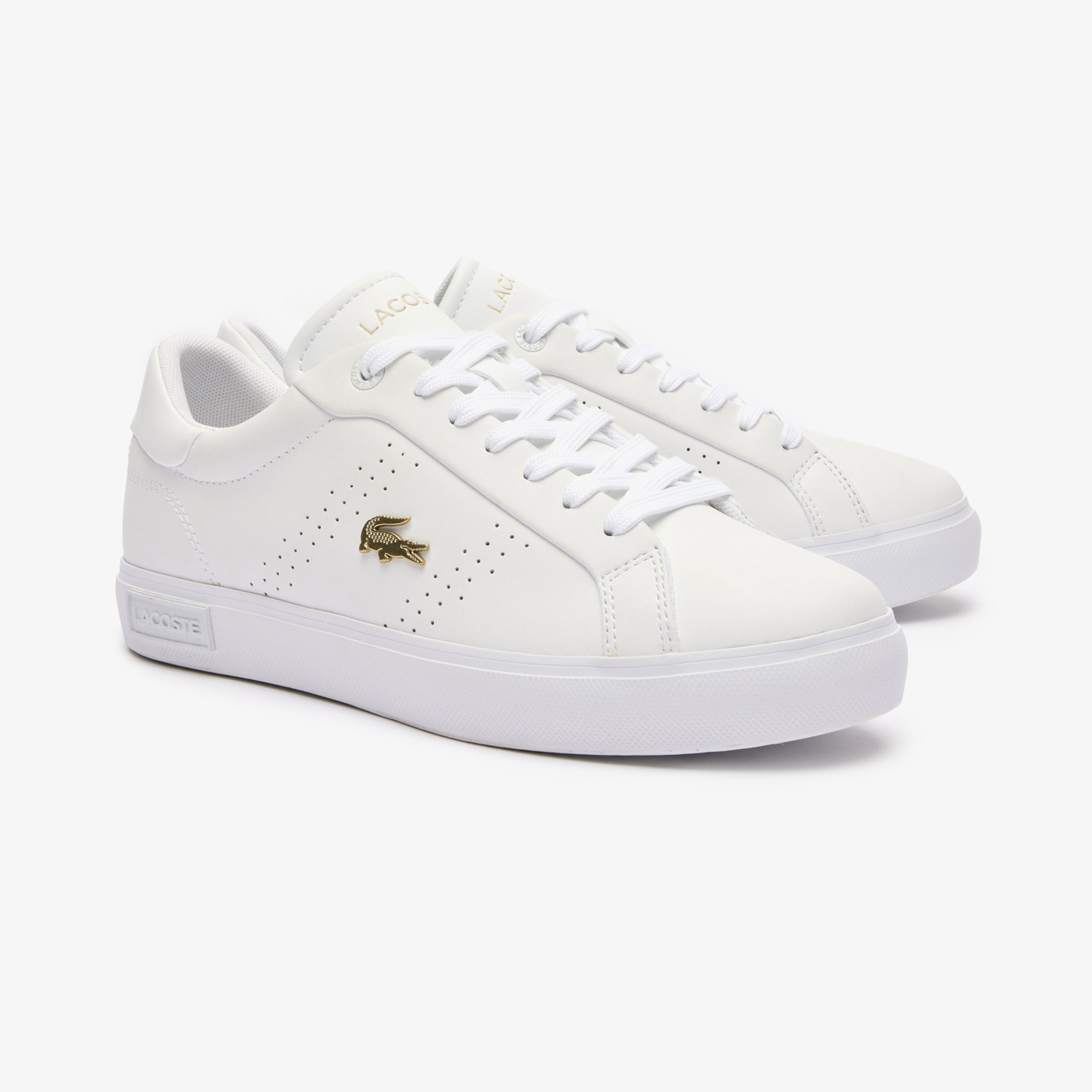 Lacoste Powercourt 2.0 Leather Kadın Beyaz Sneaker