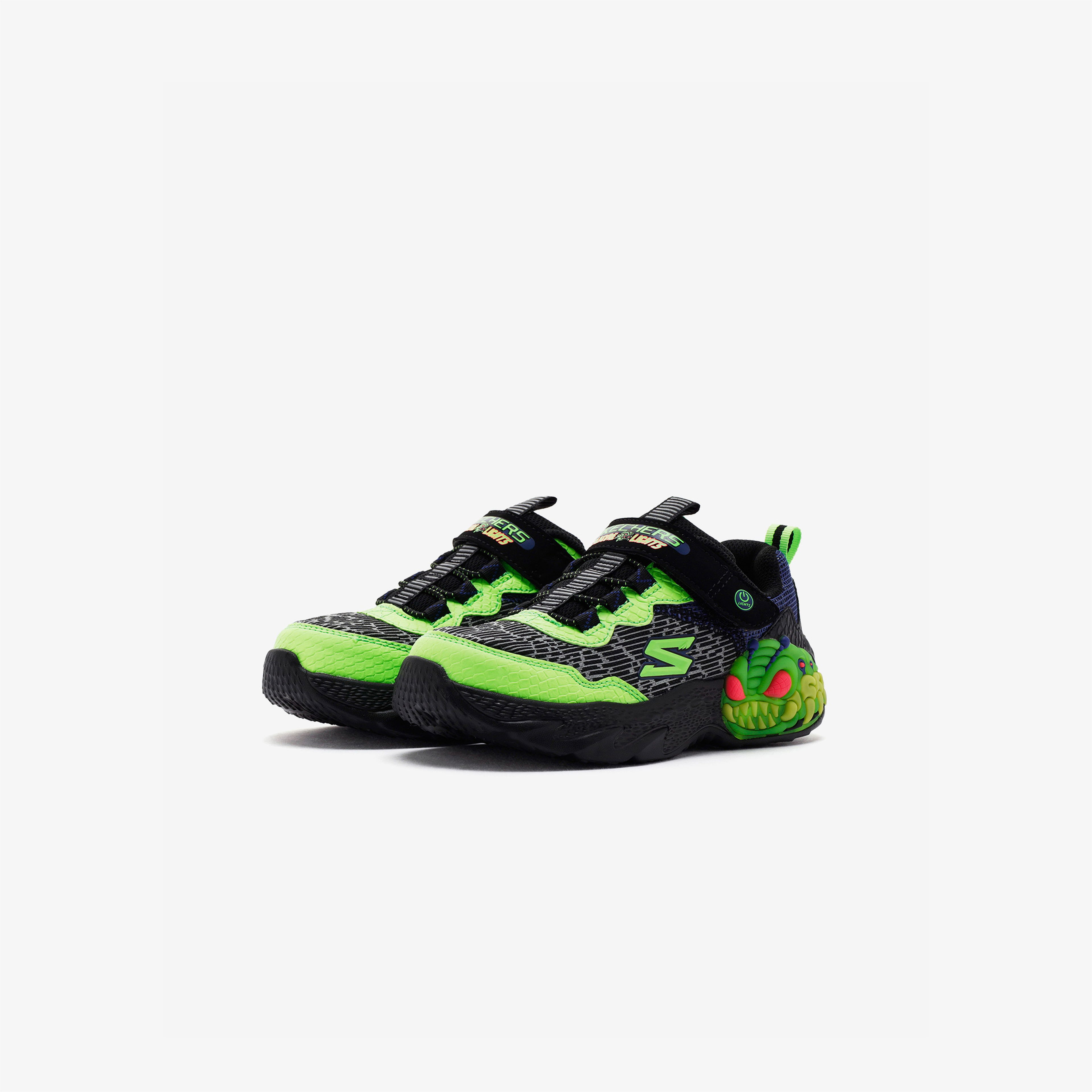Skechers Creature Lights Çocuk Siyah/Yeşil Spor Ayakkabı